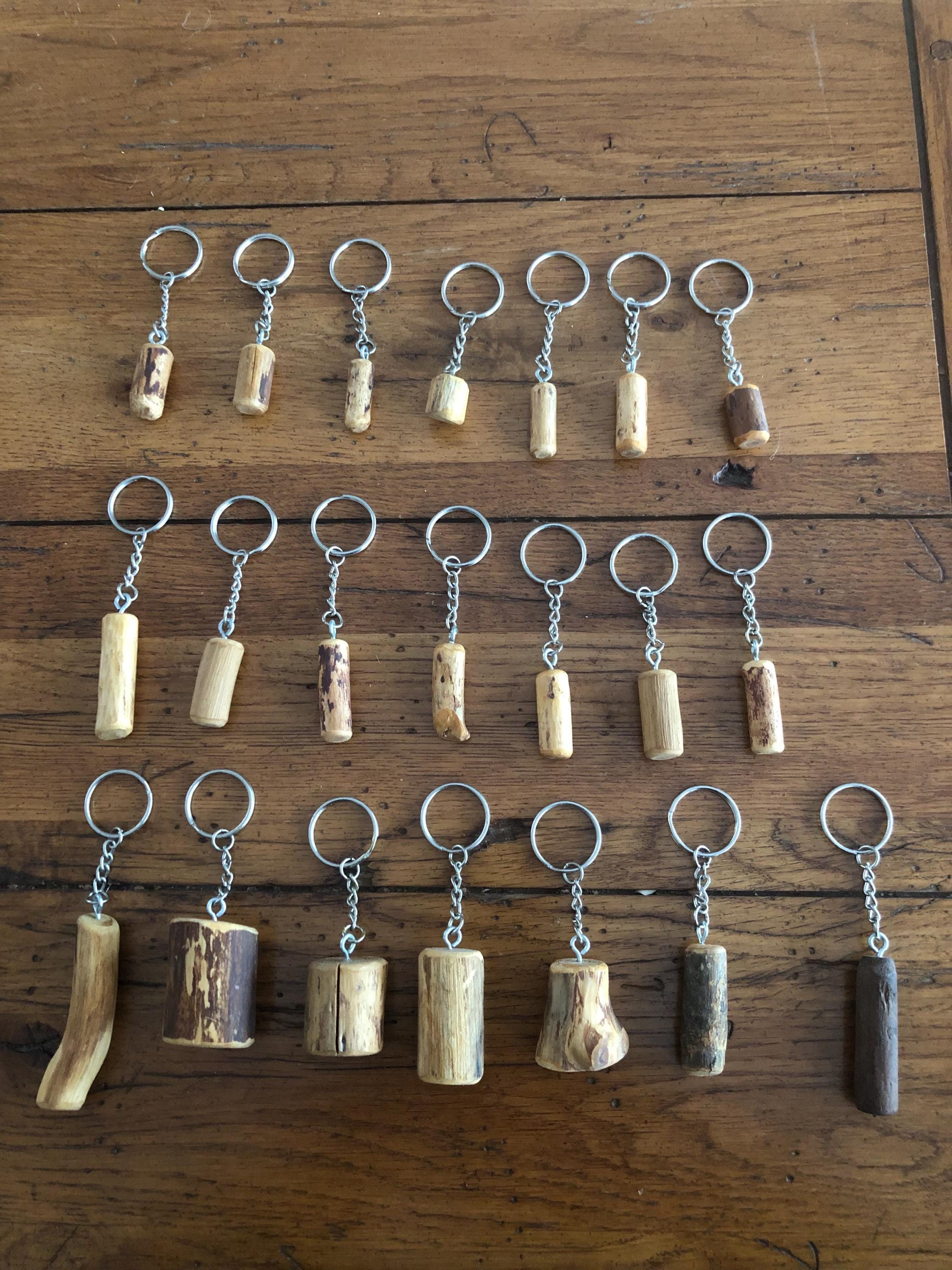 Handmade Wooden Branch Off-Cut Keychain - Rustic Natural Wood, Sanded Smooth & Oiled, Unique One of a Kind 2 - MeasureMason Handmade Wooden Branch Off-Cut Keychain - Rustic Natural Wood, Sanded Smooth & Oiled, Unique One of a Kind 2