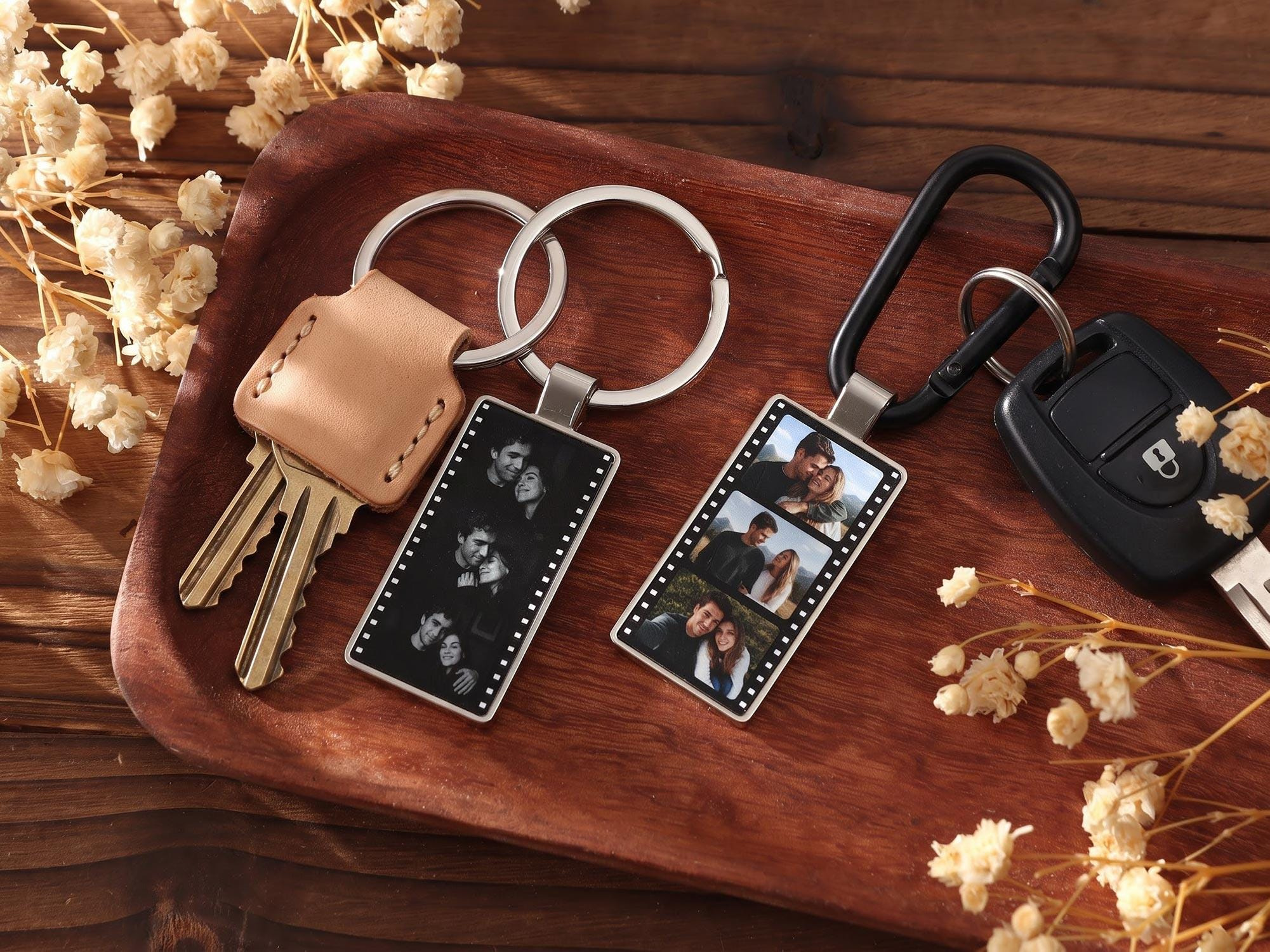 Personalized Film Strip Photo Keychain, Custom Picture Keychain, Anniversary Gift for Him Her, Memory Keepsake Personalized Film Strip Photo Keychain, Custom Picture Keychain, Anniversary Gift for Him Her, Memory Keepsake