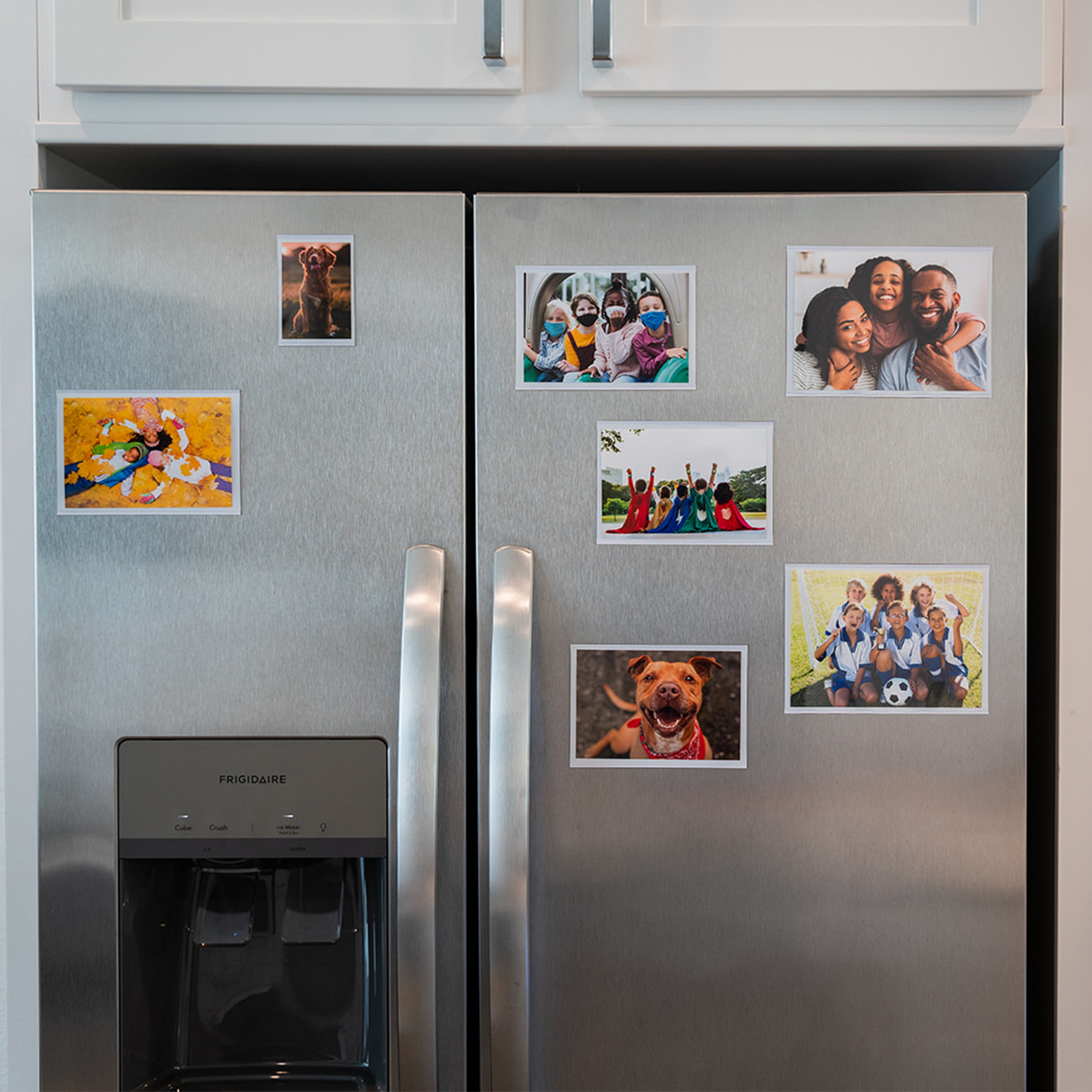 Magnetic Photo Pocket Frame Variety Pack - 7 Pack Refrigerator Magnets for 2x3, 4x6 & 5x7 Photo Display with UV Cover