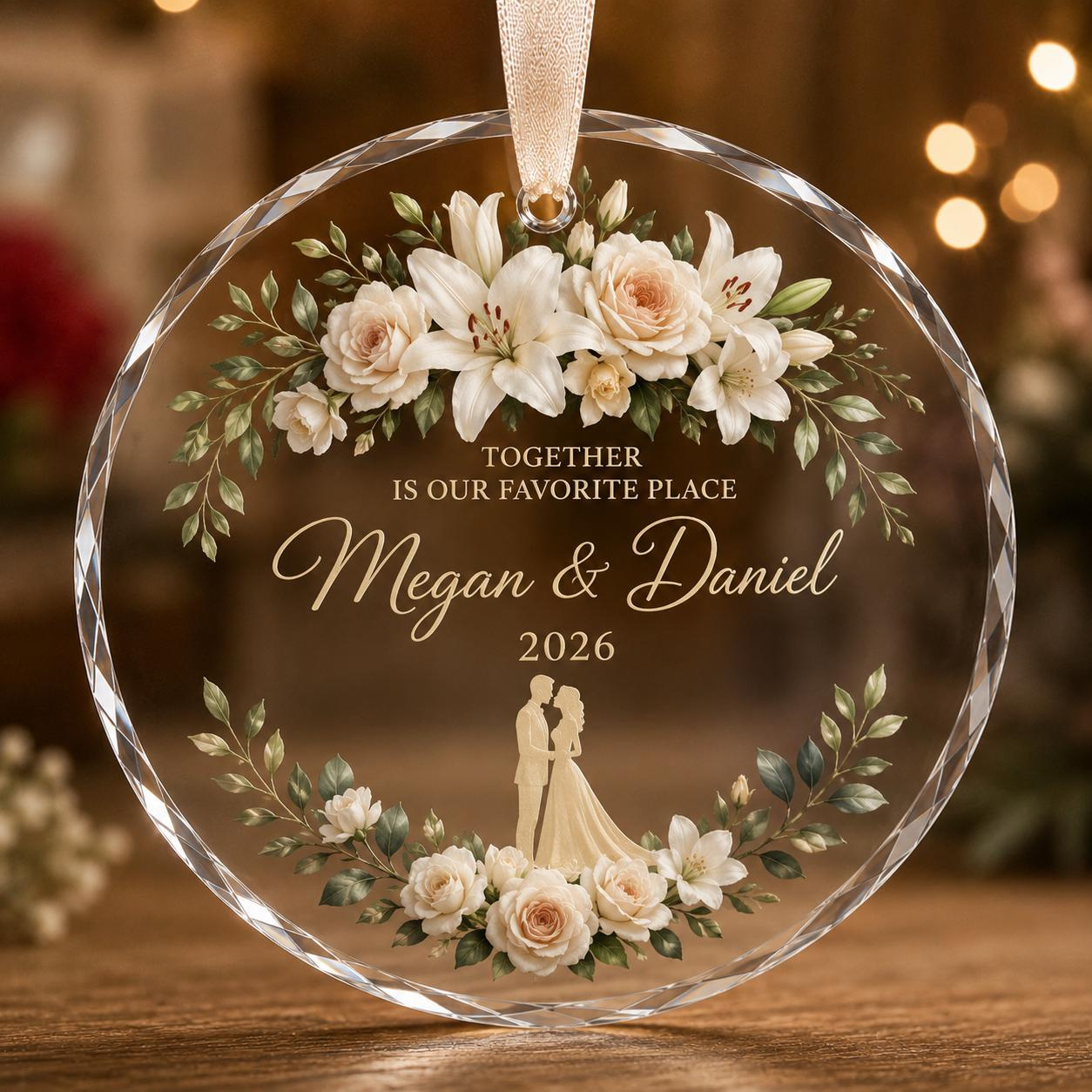 Personalized Glass Ornament – Custom Names, Dates & Photos - Wedding, Anniversary, Memorial Keepsake Gift 3 - MeasureMason Personalized Glass Ornament – Custom Names, Dates & Photos - Wedding, Anniversary, Memorial Keepsake Gift 3