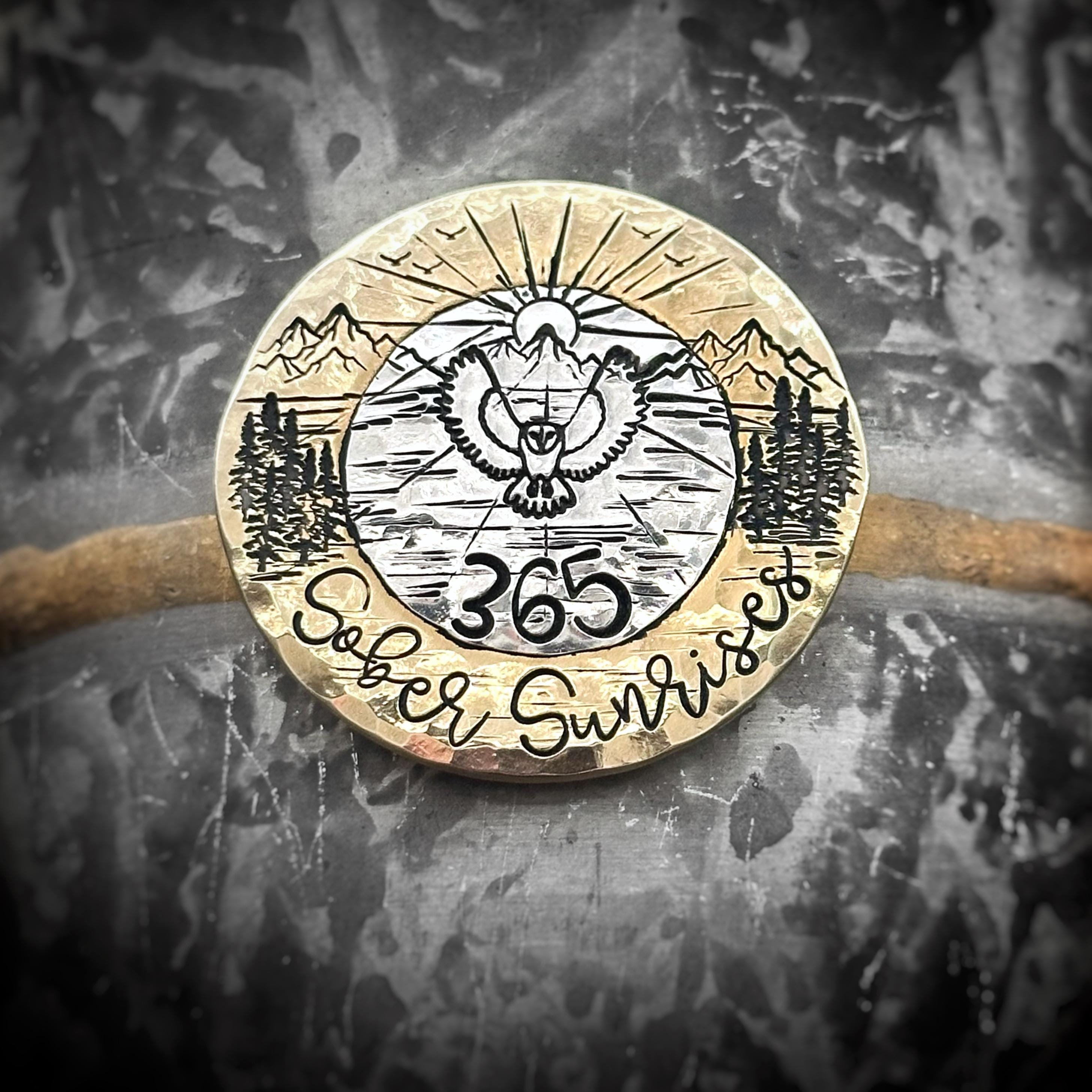 Personalized Handmade Sobriety Coin - Custom AA Recovery Medallion with Optional Keychain