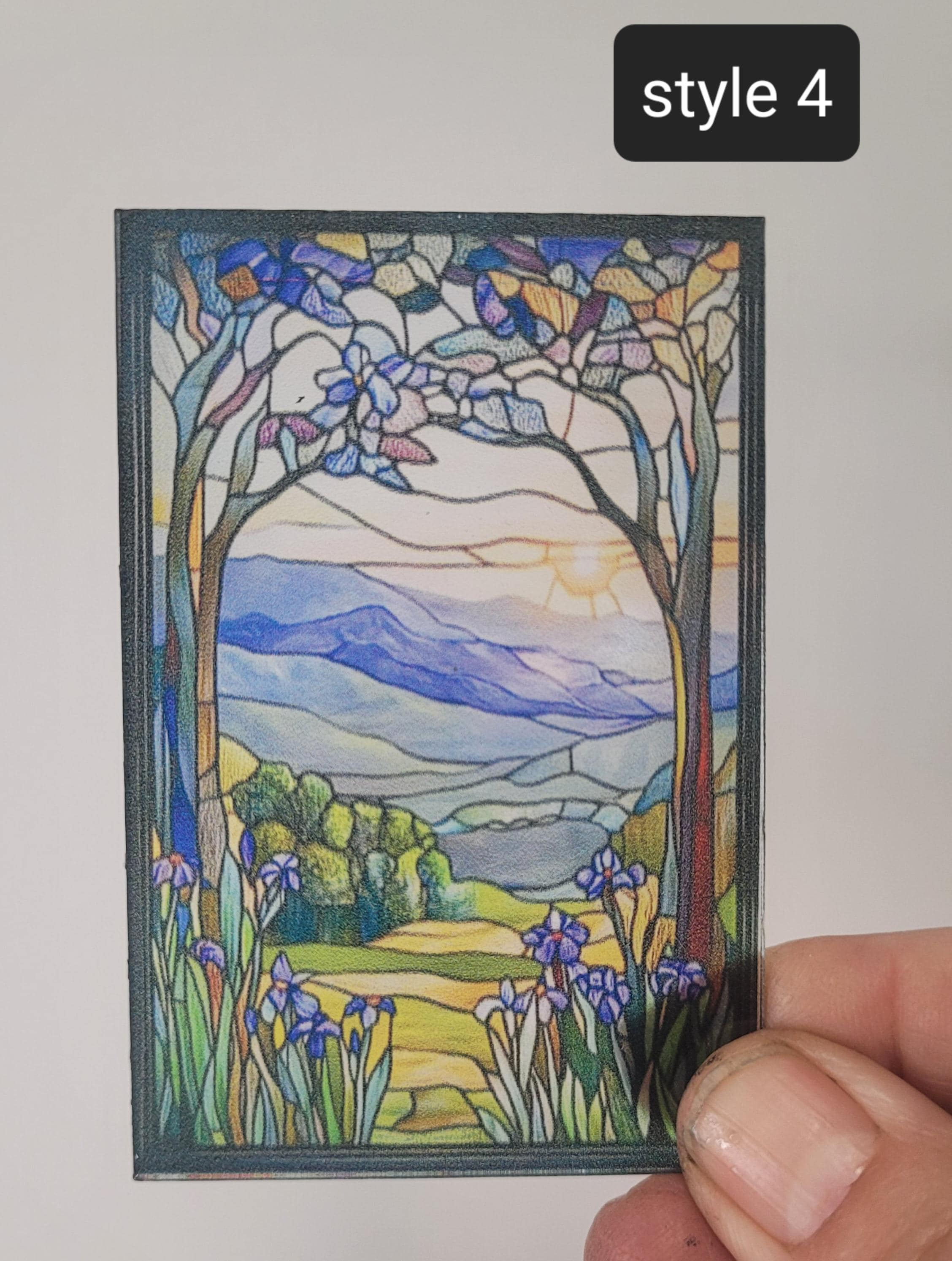 1:12 Scale Stained Acrylic Miniature Dollhouse Window, 2 x 3 Inches 1