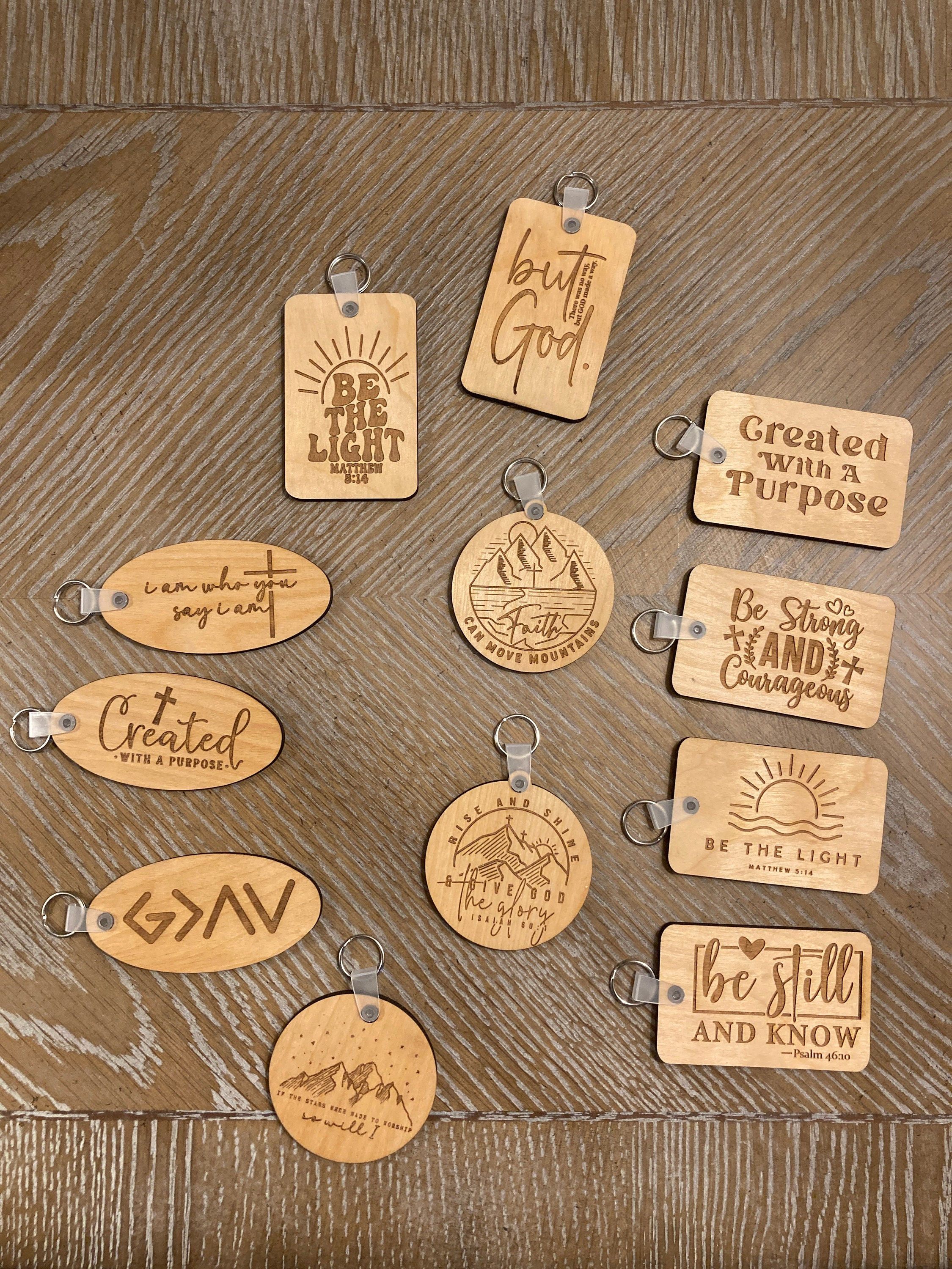 Wooden Bible Verse Keychain - Laser Engraved Christian Scripture Gift, Encouraging Faith Accessory for Women Wooden Bible Verse Keychain - Laser Engraved Christian Scripture Gift, Encouraging Faith Accessory for Women