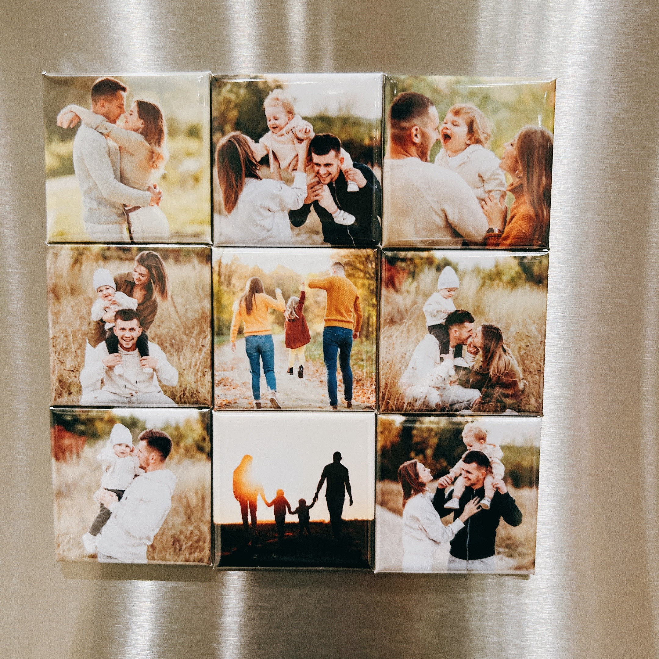 Custom Photo Magnets 2x2 Square - Personalized Refrigerator Fridge Magnet - Picture Magnet Save the Date Gift for Mom