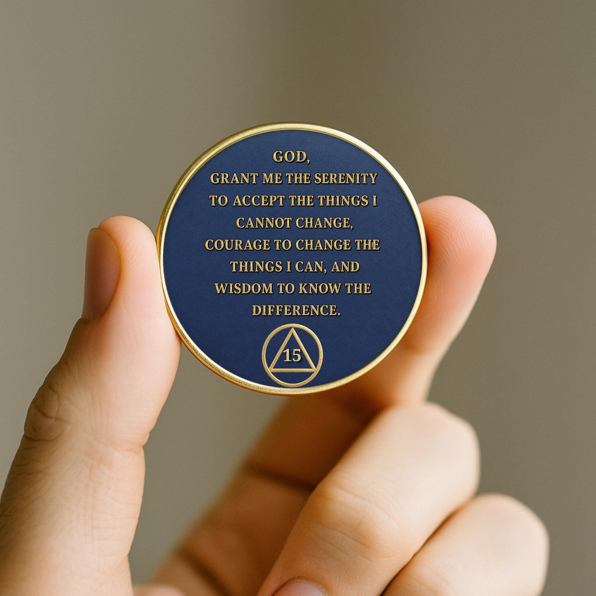 Personalized AA NA Chip Blue Rose Bloom Sobriety Coin Serenity Prayer Medallion 1 - MeasureMason Personalized AA NA Chip Blue Rose Bloom Sobriety Coin Serenity Prayer Medallion 1