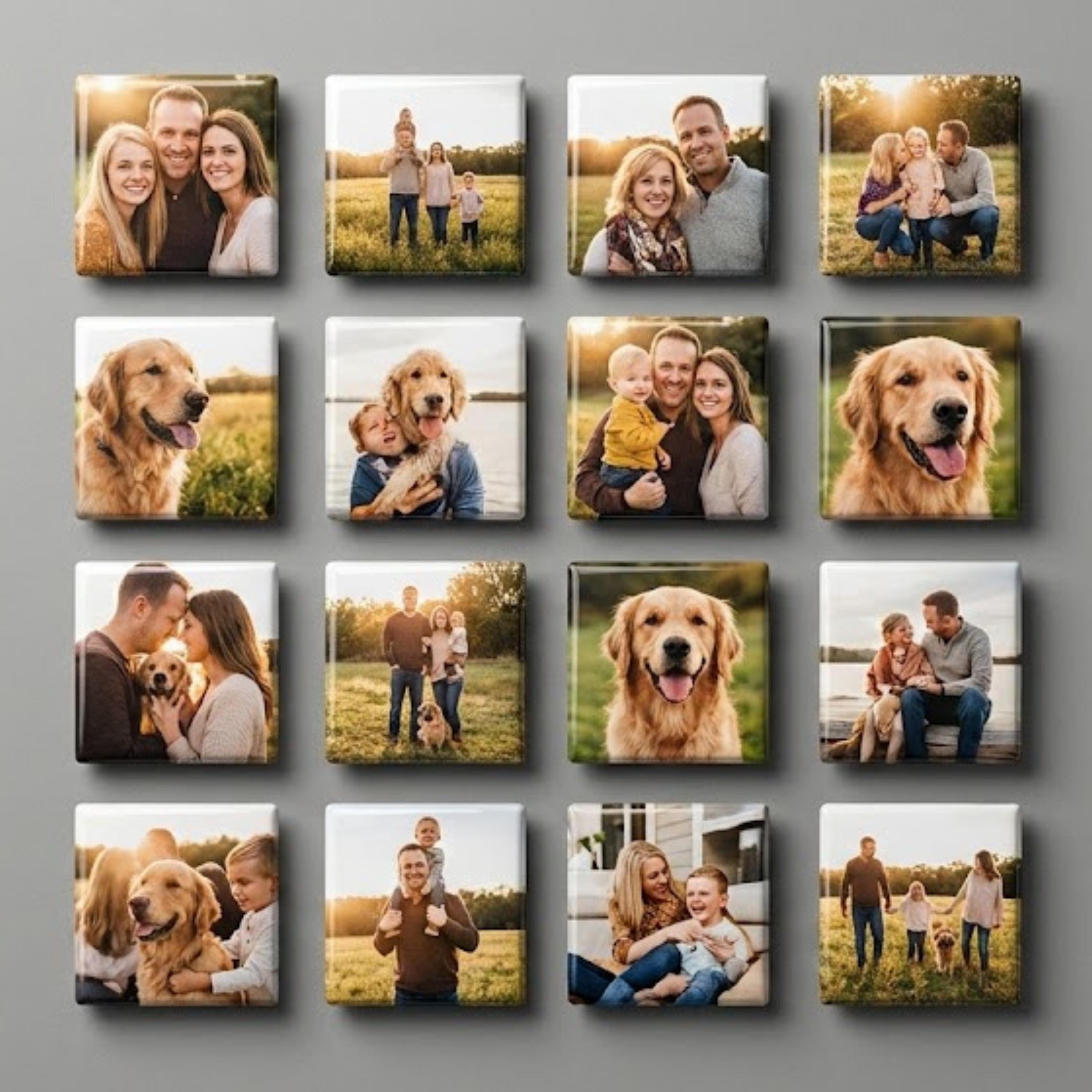 Custom Photo Magnet 2x2'' – Personalized Fridge Gift with Glossy Finish for Weddings, Babies & Pets