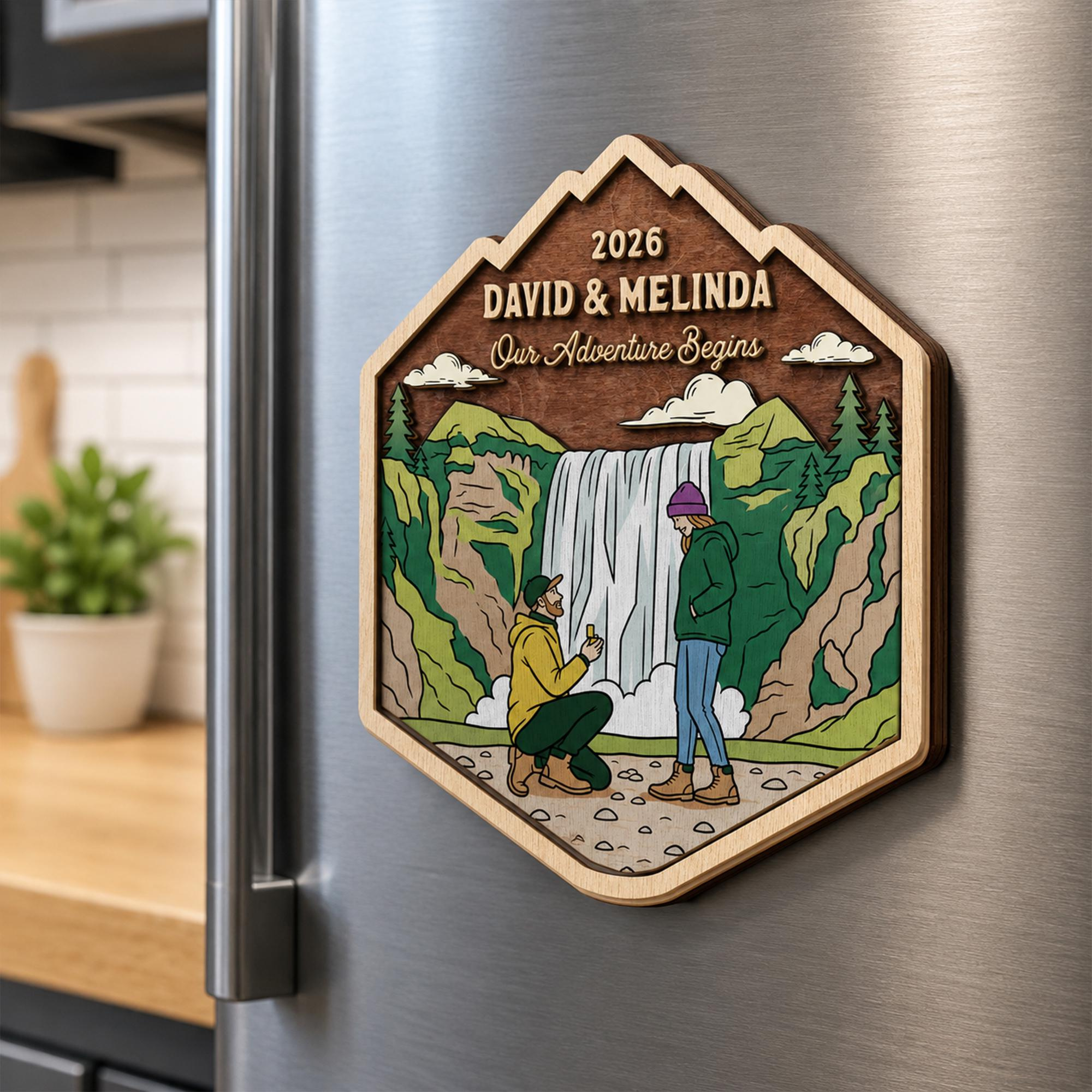 Custom Photo Fridge Magnet - Personalized Couples Keepsake Gift 4 - MeasureMason Custom Photo Fridge Magnet - Personalized Couples Keepsake Gift 4