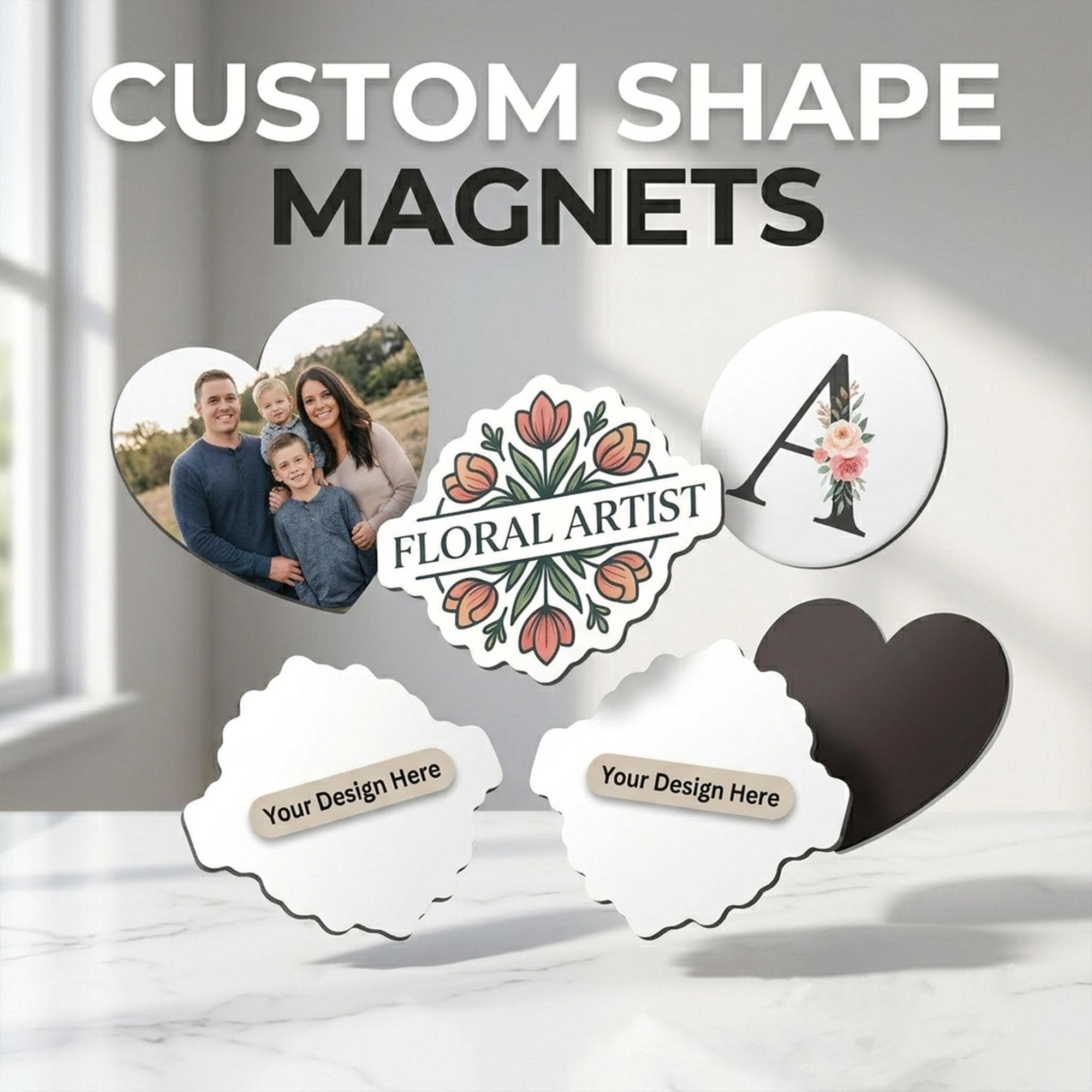 Custom Die Cut Fridge Magnet, Personalized Logo Business Promo, Photo Keepsake, Save The Date Bulk Order