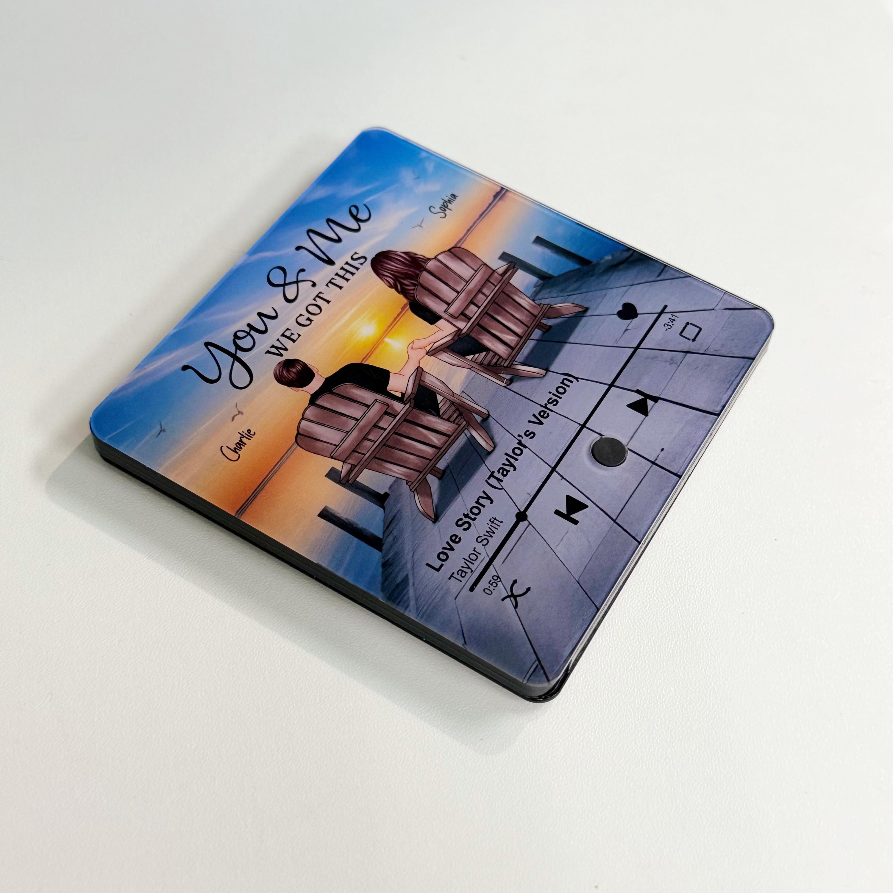 Personalized Music Fridge Magnet with Custom Song - Couple Gift for Him/Her Anniversary Keepsake 3 - MeasureMason Personalized Music Fridge Magnet with Custom Song - Couple Gift for Him/Her Anniversary Keepsake 3