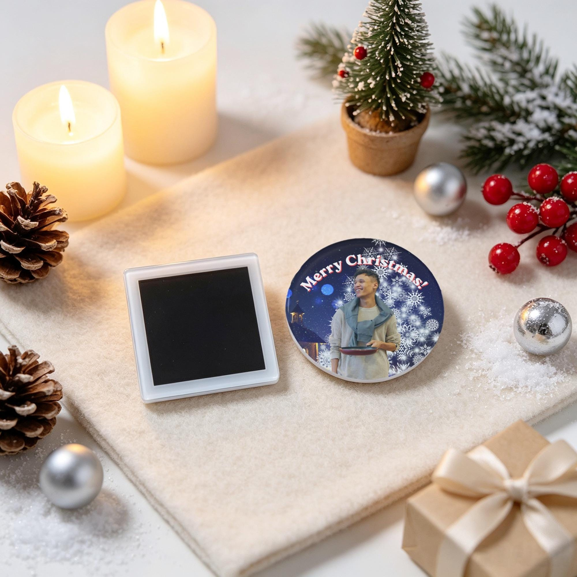 Custom Photo Fridge Magnet, Tempered Glass Square Round Magnet, Personalized Christmas Anniversary Gift Him Her Kitchen 4 - MeasureMason Custom Photo Fridge Magnet, Tempered Glass Square Round Magnet, Personalized Christmas Anniversary Gift Him Her Kitchen 4