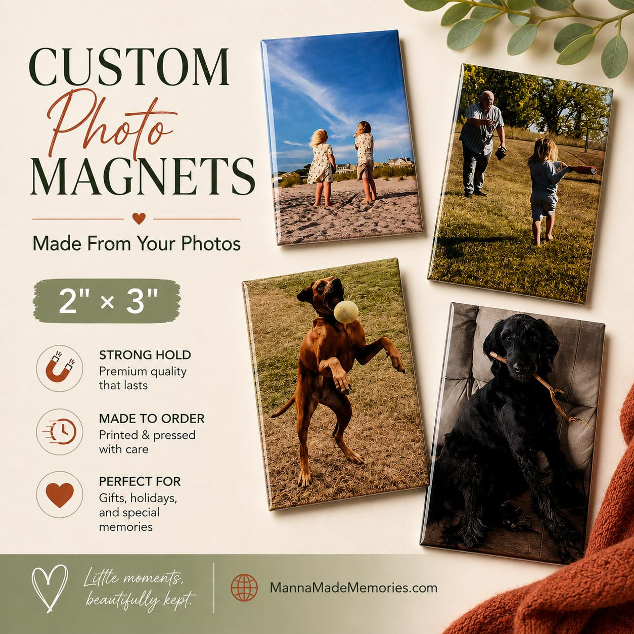 Custom Photo Magnets 2x3 - Personalized Fridge Magnets From Your Pictures Custom Photo Magnets 2x3 - Personalized Fridge Magnets From Your Pictures