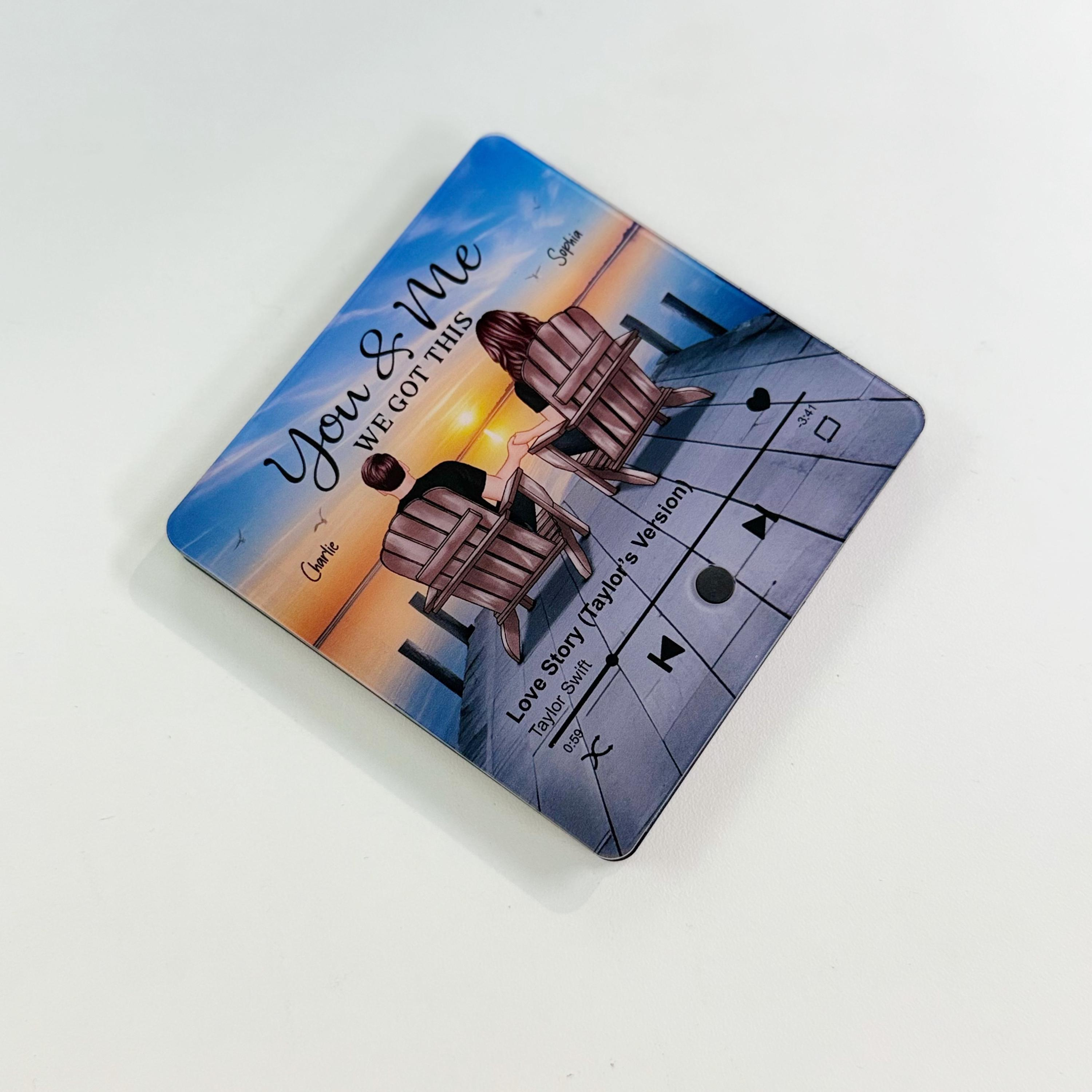 Personalized Music Fridge Magnet with Custom Song - Couple Gift for Him/Her Anniversary Keepsake 4 - MeasureMason Personalized Music Fridge Magnet with Custom Song - Couple Gift for Him/Her Anniversary Keepsake 4