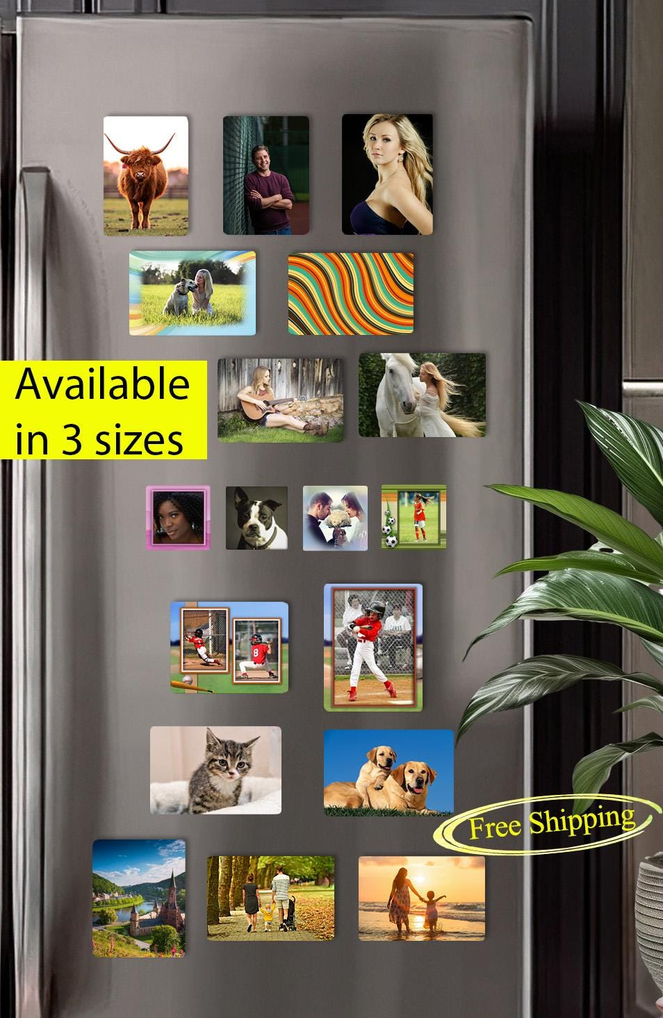 Custom Photo Magnets: Personalized Family Keepsake, Home Office Decor Gift Custom Photo Magnets: Personalized Family Keepsake, Home Office Decor Gift