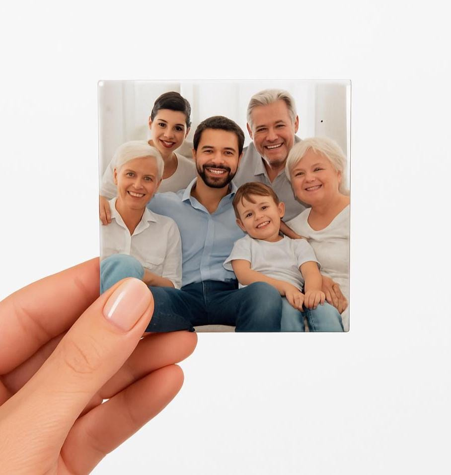 Custom Photo Fridge Magnet, Personalised Picture Magnet Gift, Memory Keepsake for Anniversary and Pet Family Photos Custom Photo Fridge Magnet, Personalised Picture Magnet Gift, Memory Keepsake for Anniversary and Pet Family Photos
