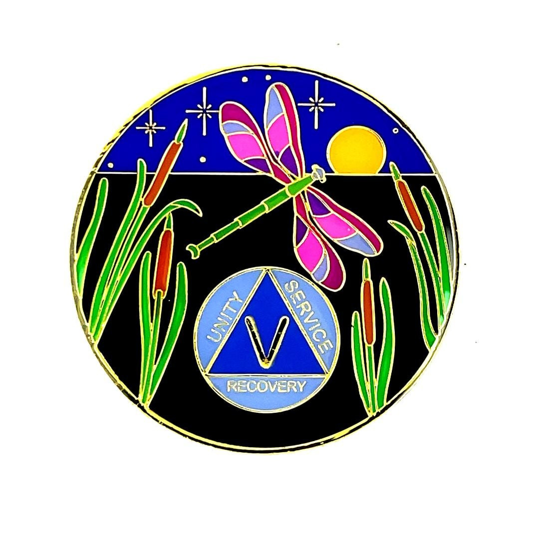 AA Sobriety Medallion Coin - Serenity Prayer Recovery Token AA Sobriety Medallion Coin - Serenity Prayer Recovery Token