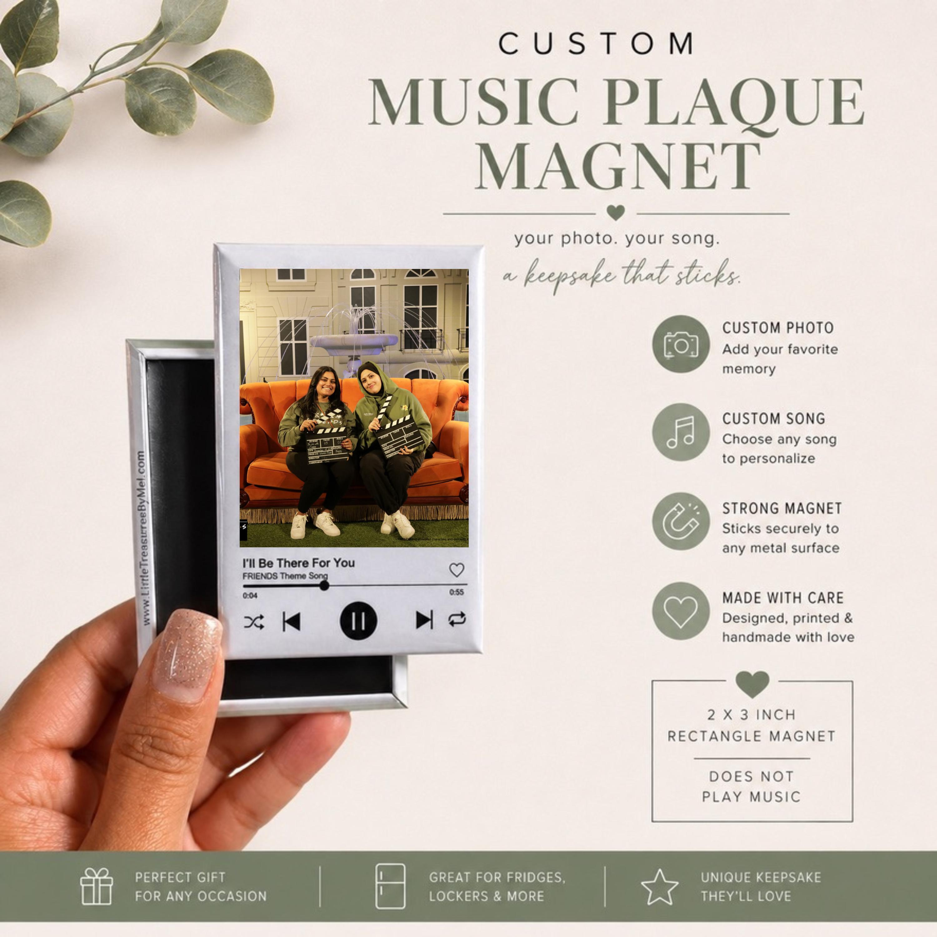 Custom Music Fridge Magnet, 2x3 Photo Magnet, Personalized Mini Keepsake, Refrigerator Decor, Music Lovers Gift
