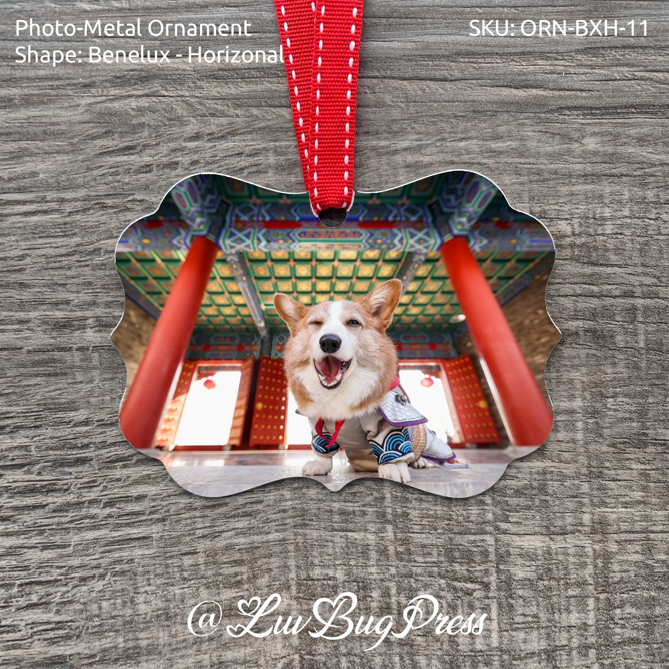 Personalized Photo Metal Ornament - Benelux Shape Horizontal - Custom Sublimation Aluminum Christmas Keepsake 4 - MeasureMason Personalized Photo Metal Ornament - Benelux Shape Horizontal - Custom Sublimation Aluminum Christmas Keepsake 4
