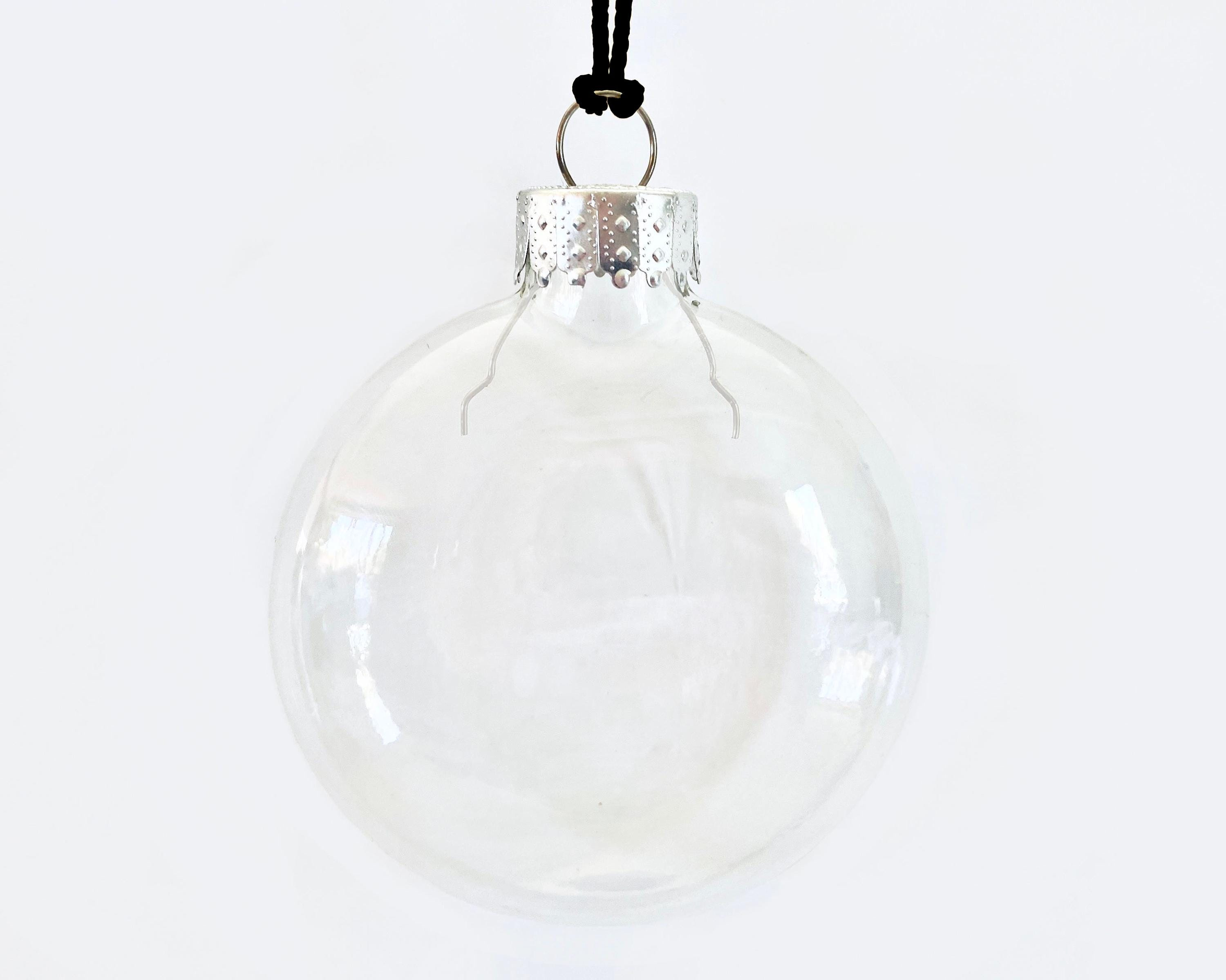 Clear Glass Disc Ornaments 3.15