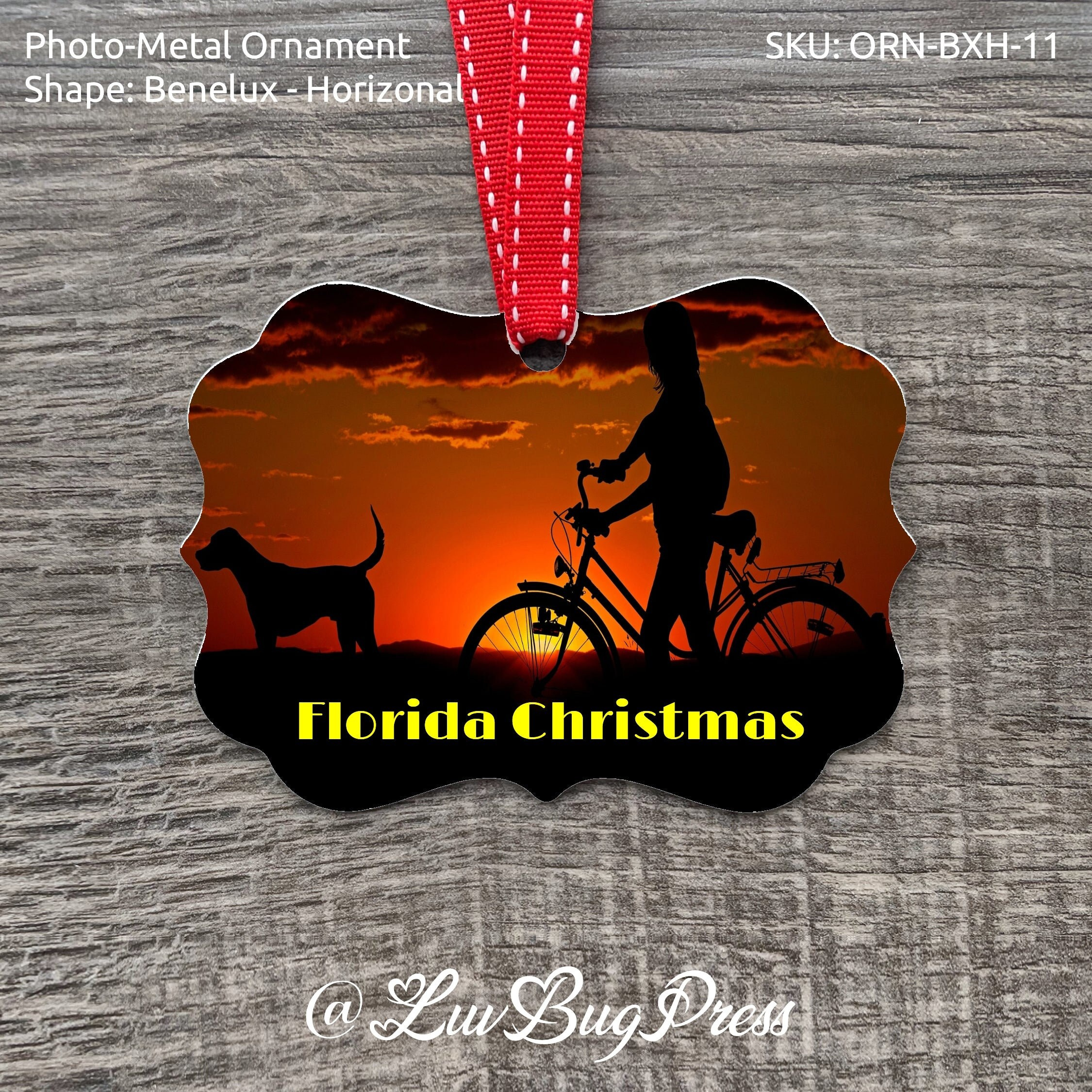 Personalized Photo Metal Ornament - Benelux Shape Horizontal - Custom Sublimation Aluminum Christmas Keepsake 2 - MeasureMason Personalized Photo Metal Ornament - Benelux Shape Horizontal - Custom Sublimation Aluminum Christmas Keepsake 2