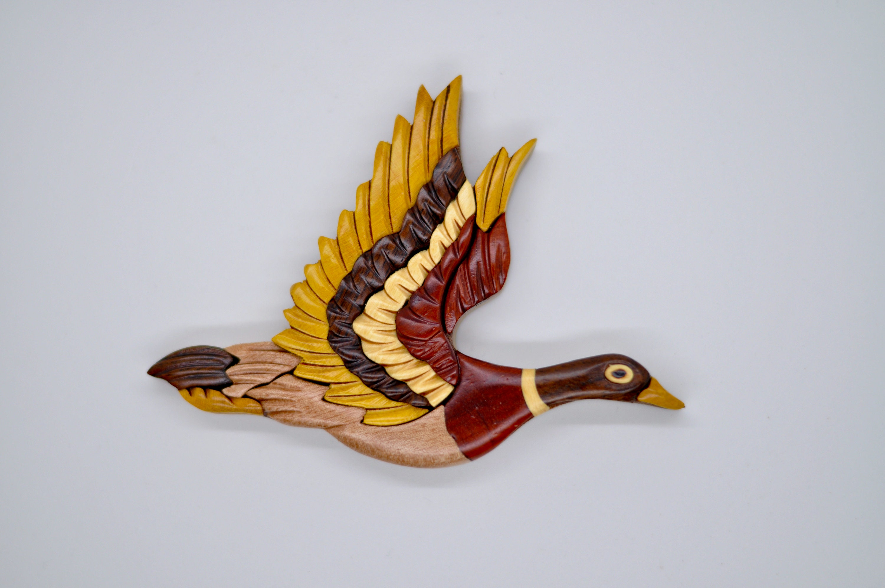 Mallard Duck Handmade Wooden Fridge Magnet - Cute Flying Duck Kitchen Decor Mallard Duck Handmade Wooden Fridge Magnet - Cute Flying Duck Kitchen Decor