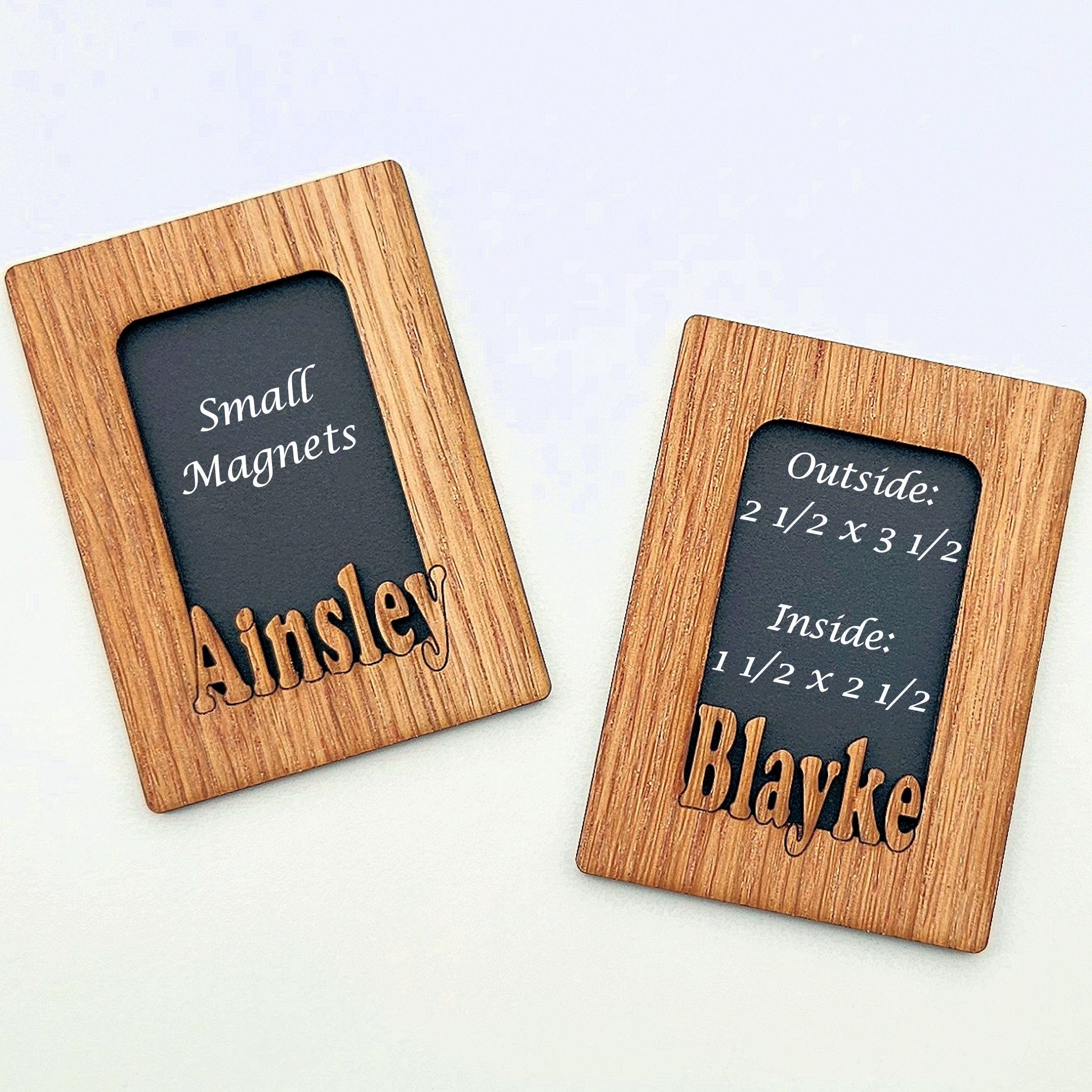 Personalized Wooden Refrigerator Magnet Picture Frame – Custom Photo Keepsake Gift 1 - MeasureMason Personalized Wooden Refrigerator Magnet Picture Frame – Custom Photo Keepsake Gift 1