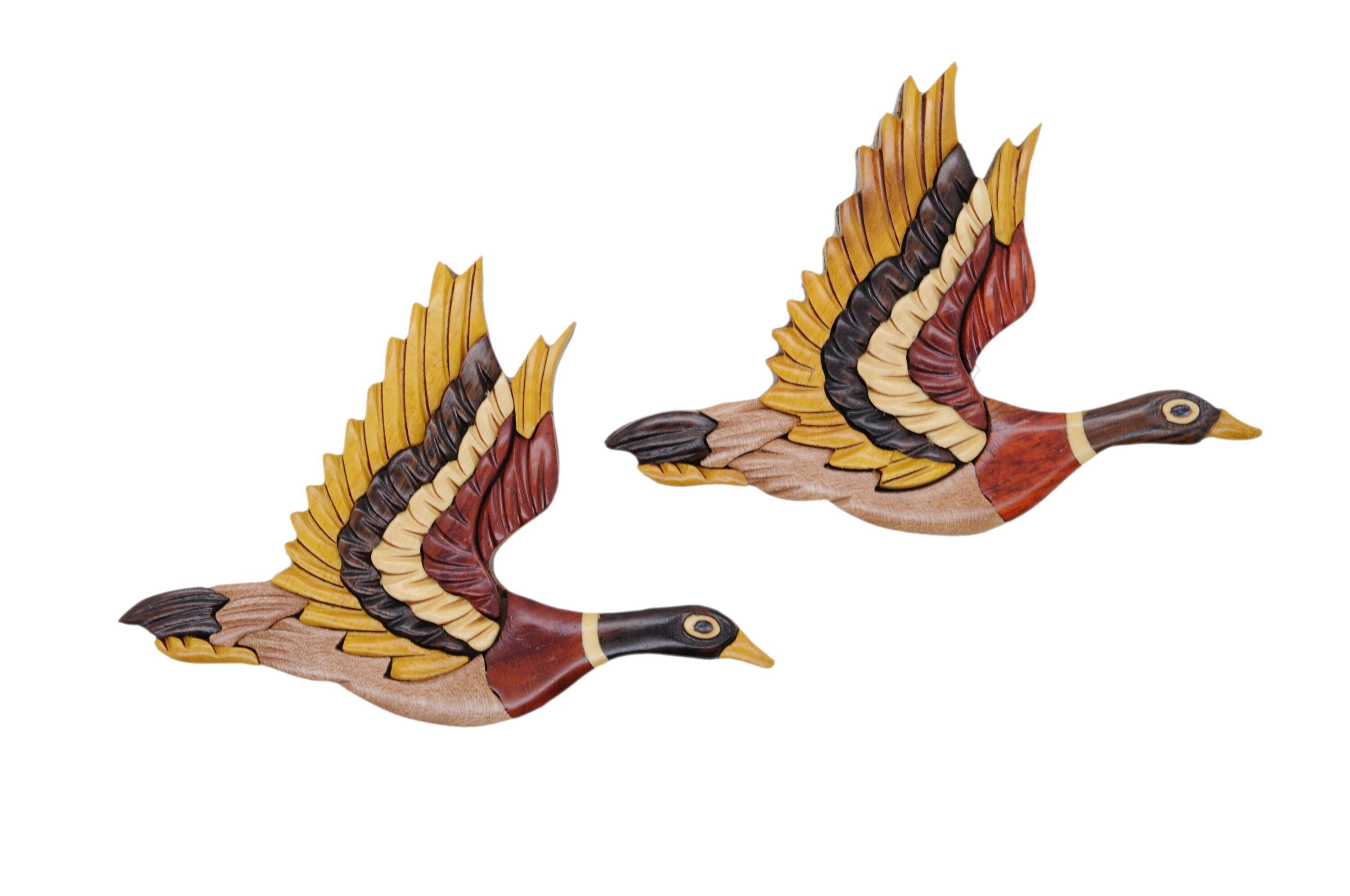 Mallard Duck Handmade Wooden Fridge Magnet - Cute Flying Duck Kitchen Decor 1 - MeasureMason Mallard Duck Handmade Wooden Fridge Magnet - Cute Flying Duck Kitchen Decor 1