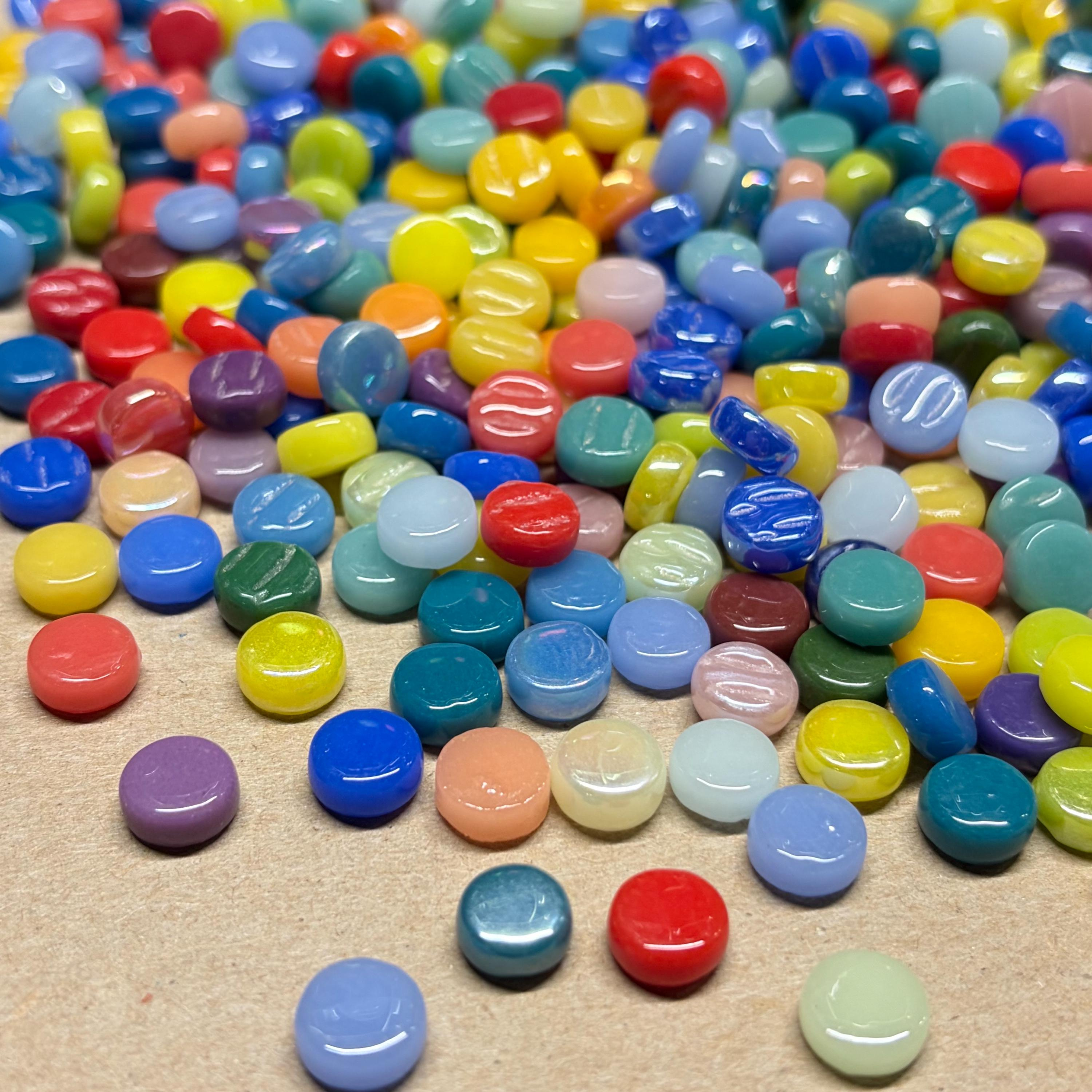 75 Mini Round Recycled Glass Mosaic Tiles for Crafting 75 Mini Round Recycled Glass Mosaic Tiles for Crafting