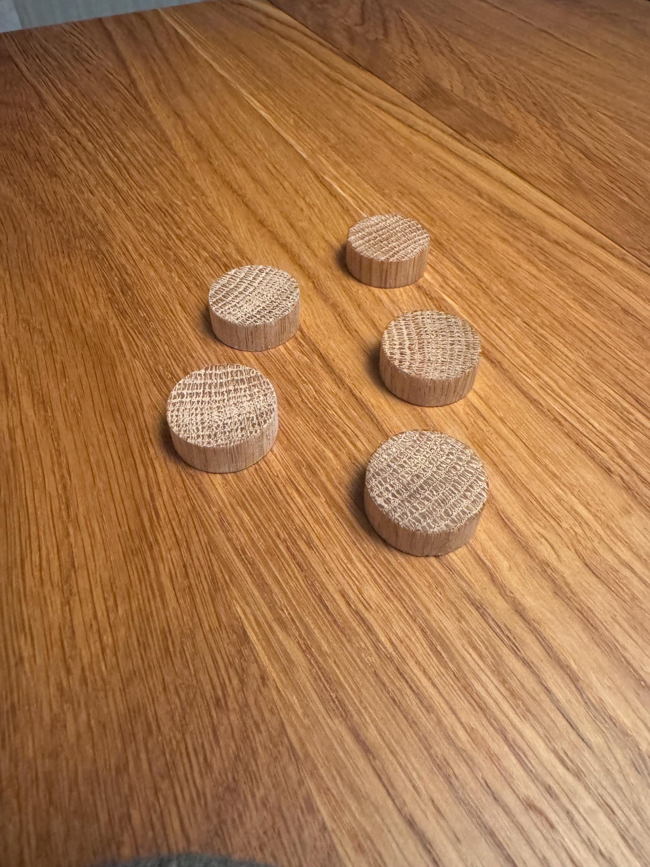 Handcrafted Oak Wooden Fridge Magnets, Set of 5 - Strong Danish Scandinavian Wood Magnets 3 - MeasureMason Handcrafted Oak Wooden Fridge Magnets, Set of 5 - Strong Danish Scandinavian Wood Magnets 3