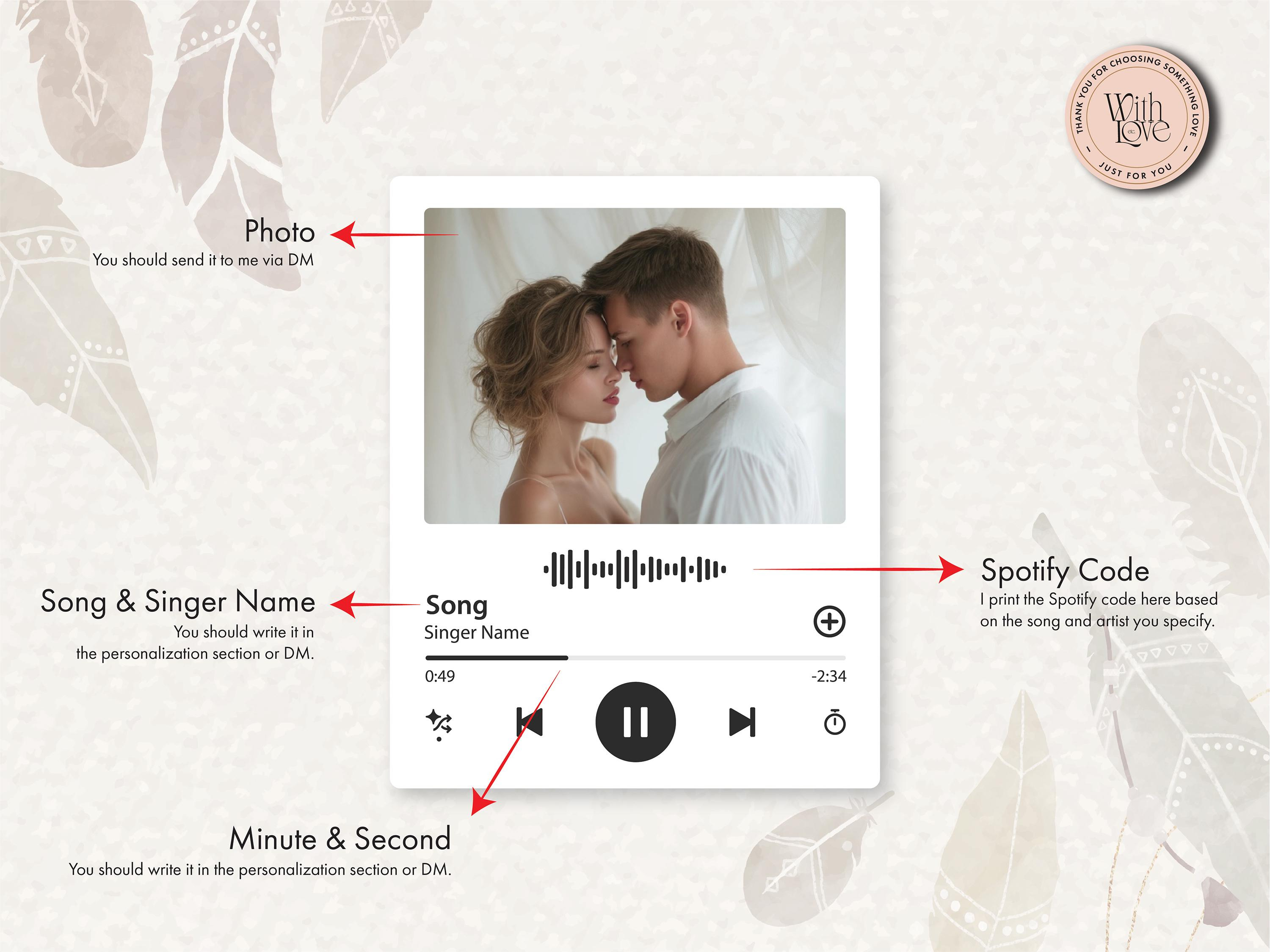 Custom Music Magnet - Personalized Spotify Code Fridge Magnet with Photo - Unique Music Lover Gift 3 - MeasureMason Custom Music Magnet - Personalized Spotify Code Fridge Magnet with Photo - Unique Music Lover Gift 3