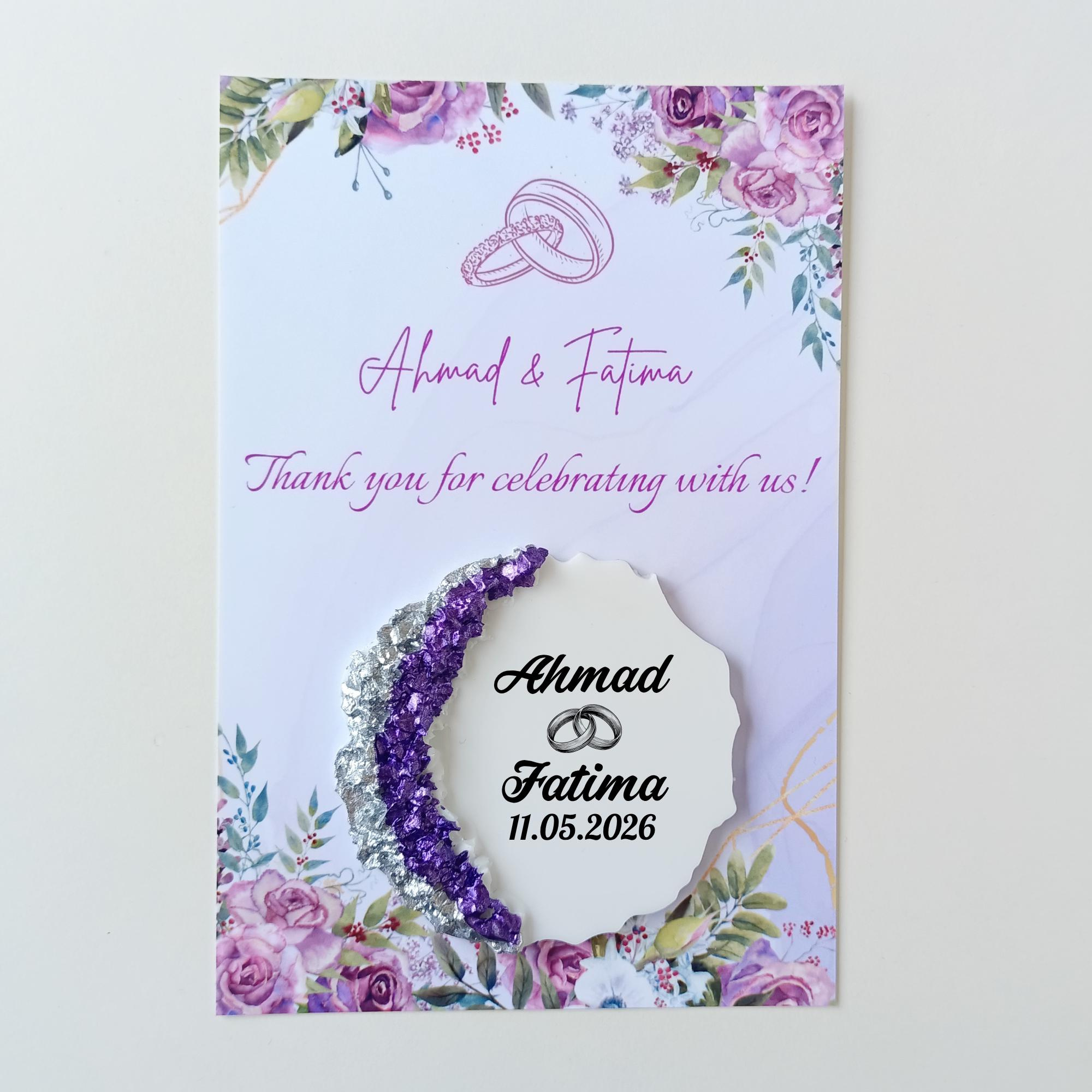 Personalized Epoxy Fridge Magnet Favors, Custom Wedding Keepsakes for Guests, Bulk Bridal Shower Souvenirs with Card 1 - MeasureMason Personalized Epoxy Fridge Magnet Favors, Custom Wedding Keepsakes for Guests, Bulk Bridal Shower Souvenirs with Card 1