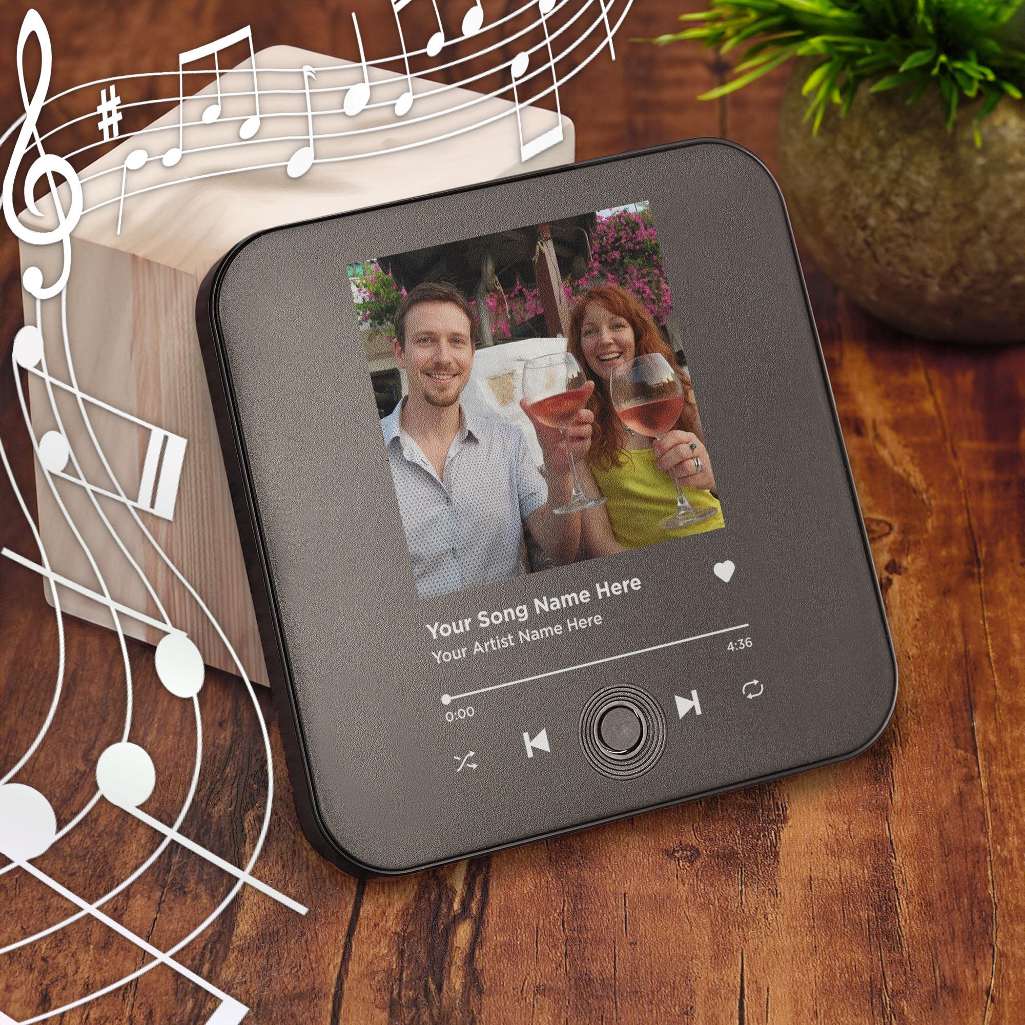 Personalised Music Photo Fridge Magnet - Custom Audio Recording & Voice Note Gift for Couples, Anniversary, Birthday