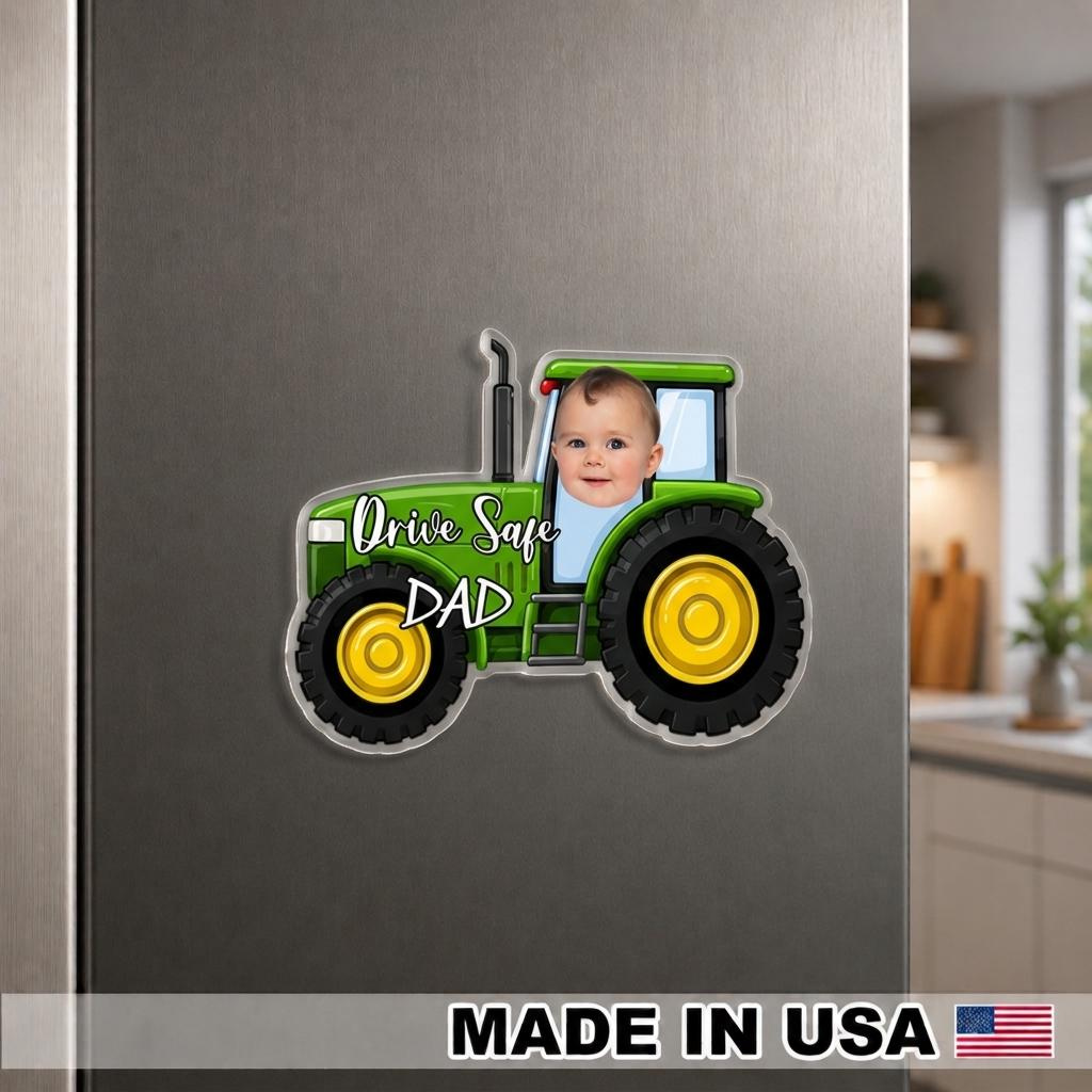 Personalized Kids Vehicle Fridge Magnet - Custom Photo Drive Safe Gift for Dad & Grandpa 2 - MeasureMason Personalized Kids Vehicle Fridge Magnet - Custom Photo Drive Safe Gift for Dad & Grandpa 2