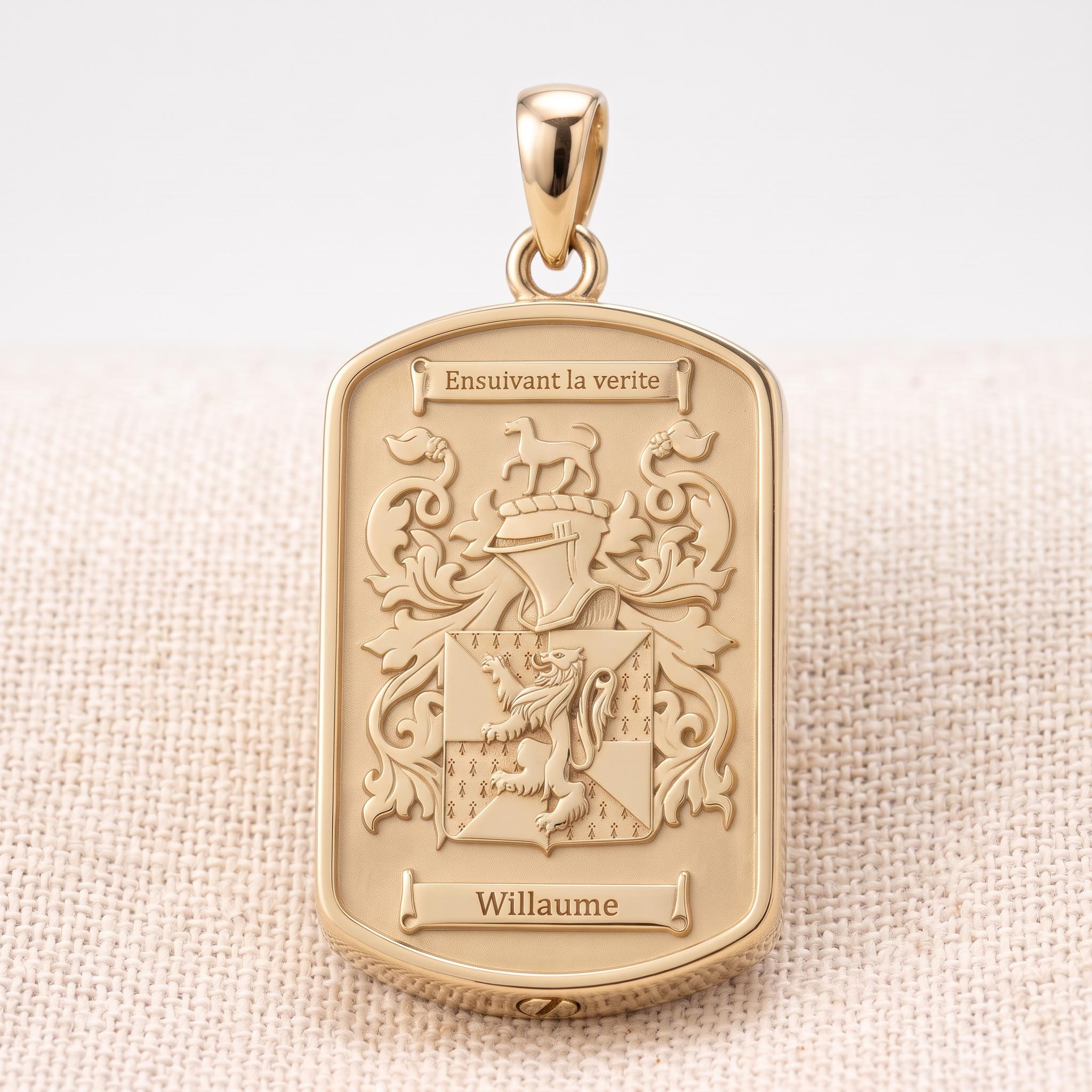 Custom Round Family Crest Cremation Pendant, Personalized Coat of Arms Urn Medallion, Memorial Ashes Keepsake 4 - MeasureMason Custom Round Family Crest Cremation Pendant, Personalized Coat of Arms Urn Medallion, Memorial Ashes Keepsake 4