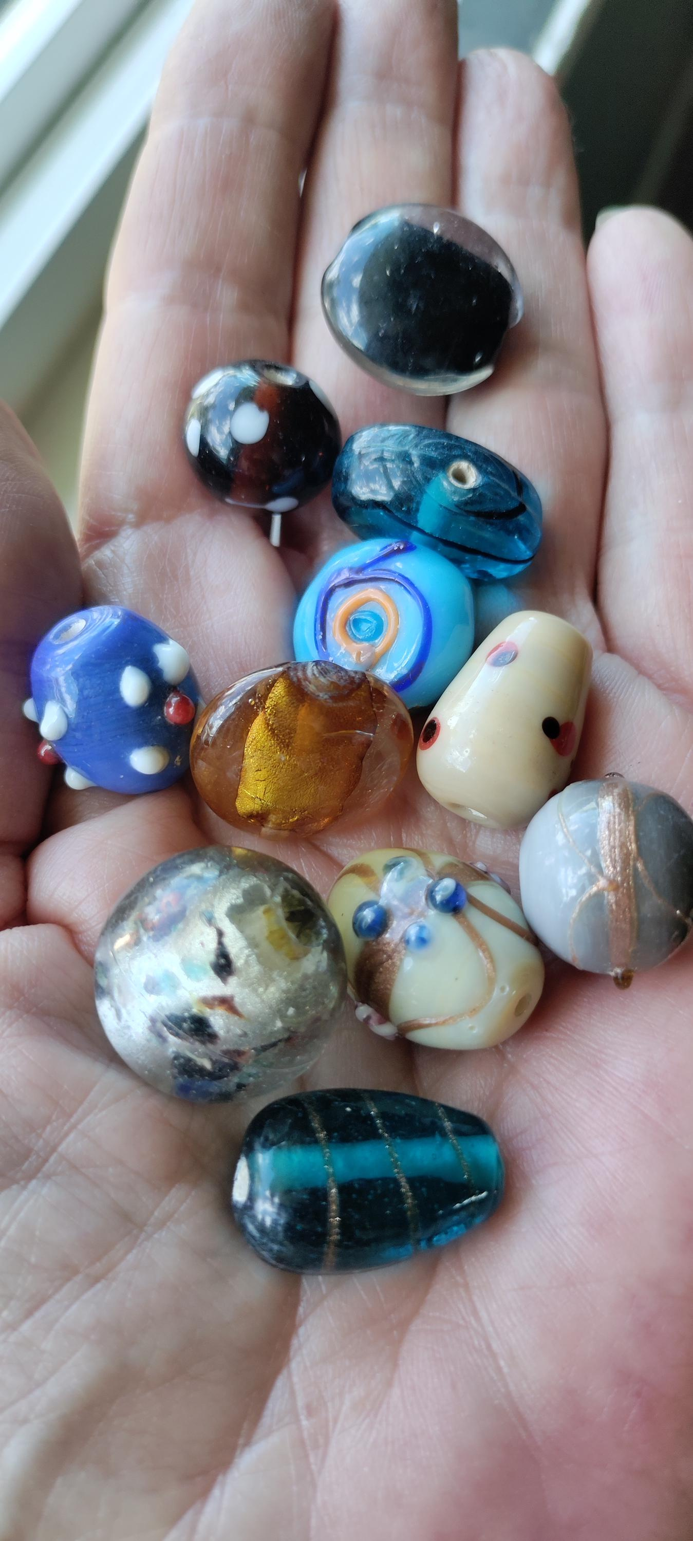 Chunky Glass Craft Beads for Suncatchers and Ornaments - 50g Multicolor Mixed Boho Beads 14mm+ with 2-4mm Holes 3 - MeasureMason Chunky Glass Craft Beads for Suncatchers and Ornaments - 50g Multicolor Mixed Boho Beads 14mm+ with 2-4mm Holes 3