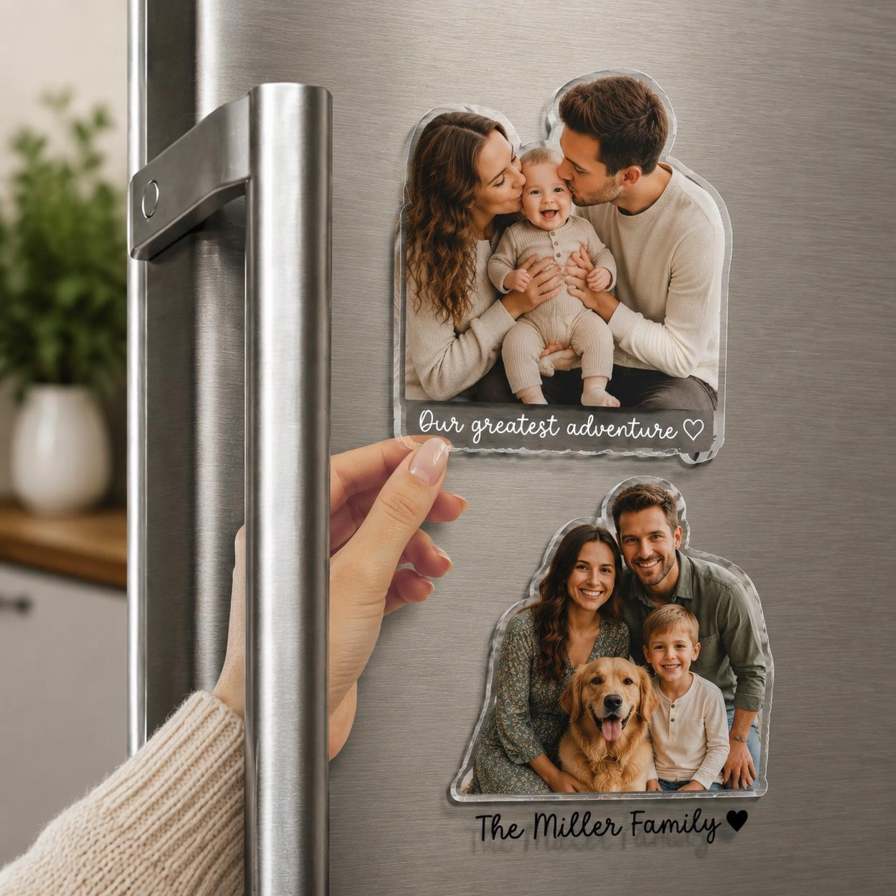 Custom Acrylic Photo Fridge Magnet – 4 Inch Family Keepsake, UV Printed Personalized Gift 3 - MeasureMason Custom Acrylic Photo Fridge Magnet – 4 Inch Family Keepsake, UV Printed Personalized Gift 3