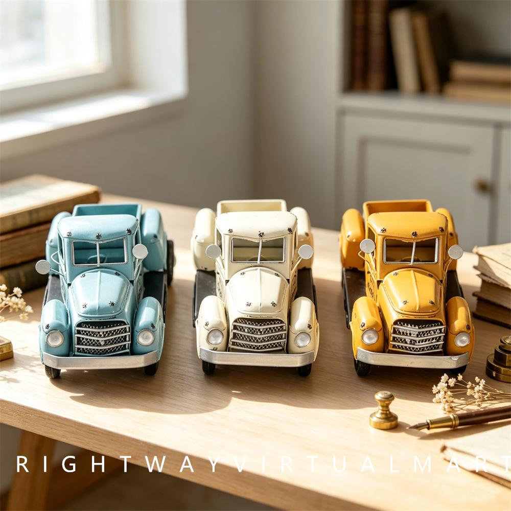 Handmade Wrought Iron Vintage Pickup Truck Tabletop Ornament - Farmhouse Rustic Home Decor Accent