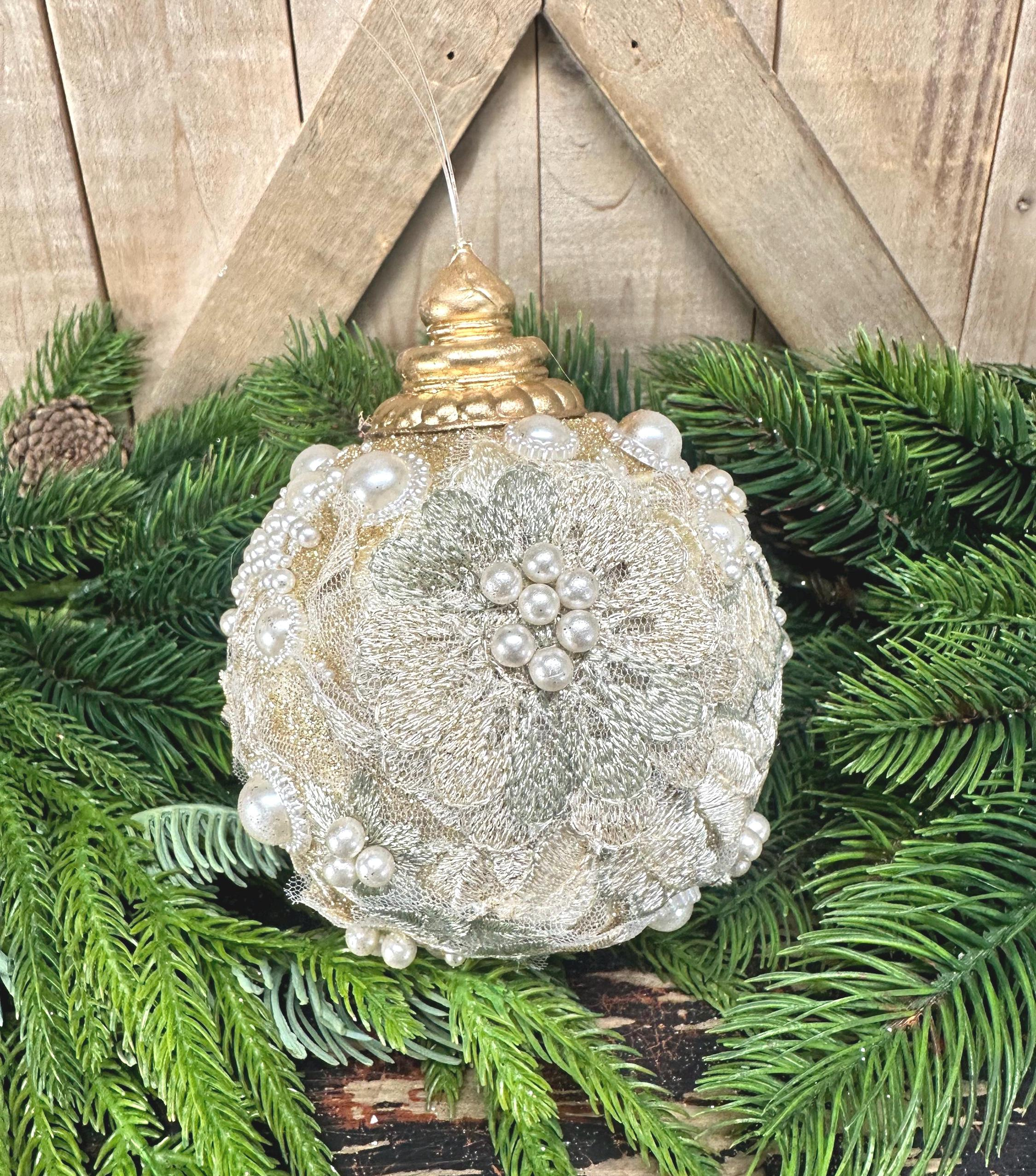 Embellished Pearl Ball Ornament 4 Inch Christmas Tree Ornament Wreath Decoration Centerpiece Home Decor Craft Embellished Pearl Ball Ornament 4 Inch Christmas Tree Ornament Wreath Decoration Centerpiece Home Decor Craft