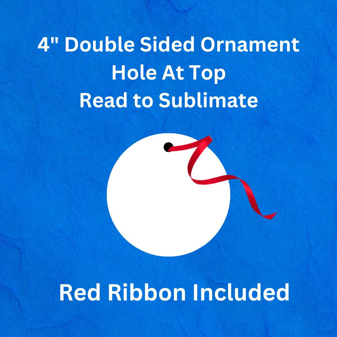 1 Inch Round Aluminum Sublimation Blank Ornament – Double Sided White with Hole and Ribbon 1 Inch Round Aluminum Sublimation Blank Ornament – Double Sided White with Hole and Ribbon