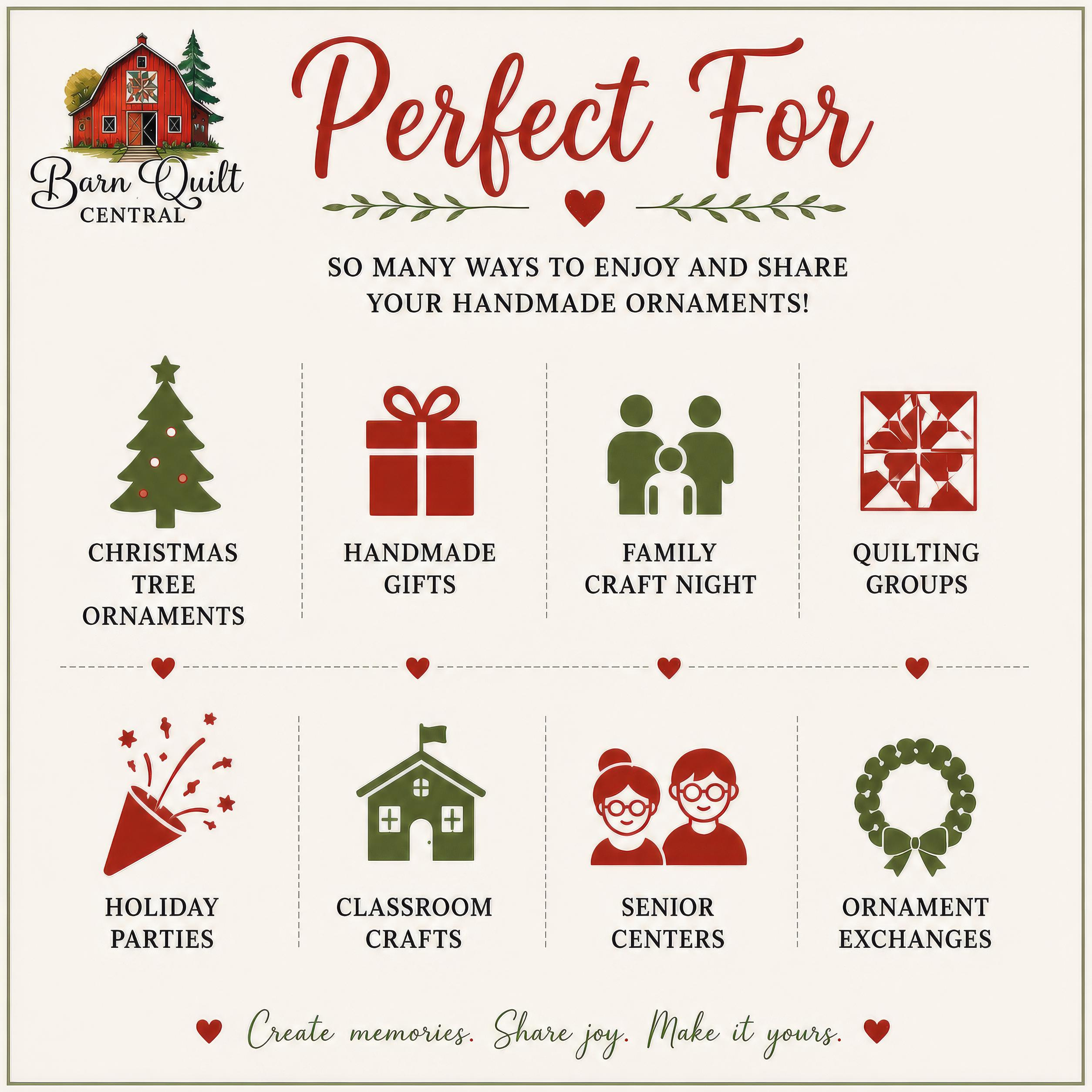 10 Barn Quilt Christmas Ornament Blanks, 3-Inch DIY Wood Craft Kit, Laser-Etched Pattern 2 - MeasureMason 10 Barn Quilt Christmas Ornament Blanks, 3-Inch DIY Wood Craft Kit, Laser-Etched Pattern 2
