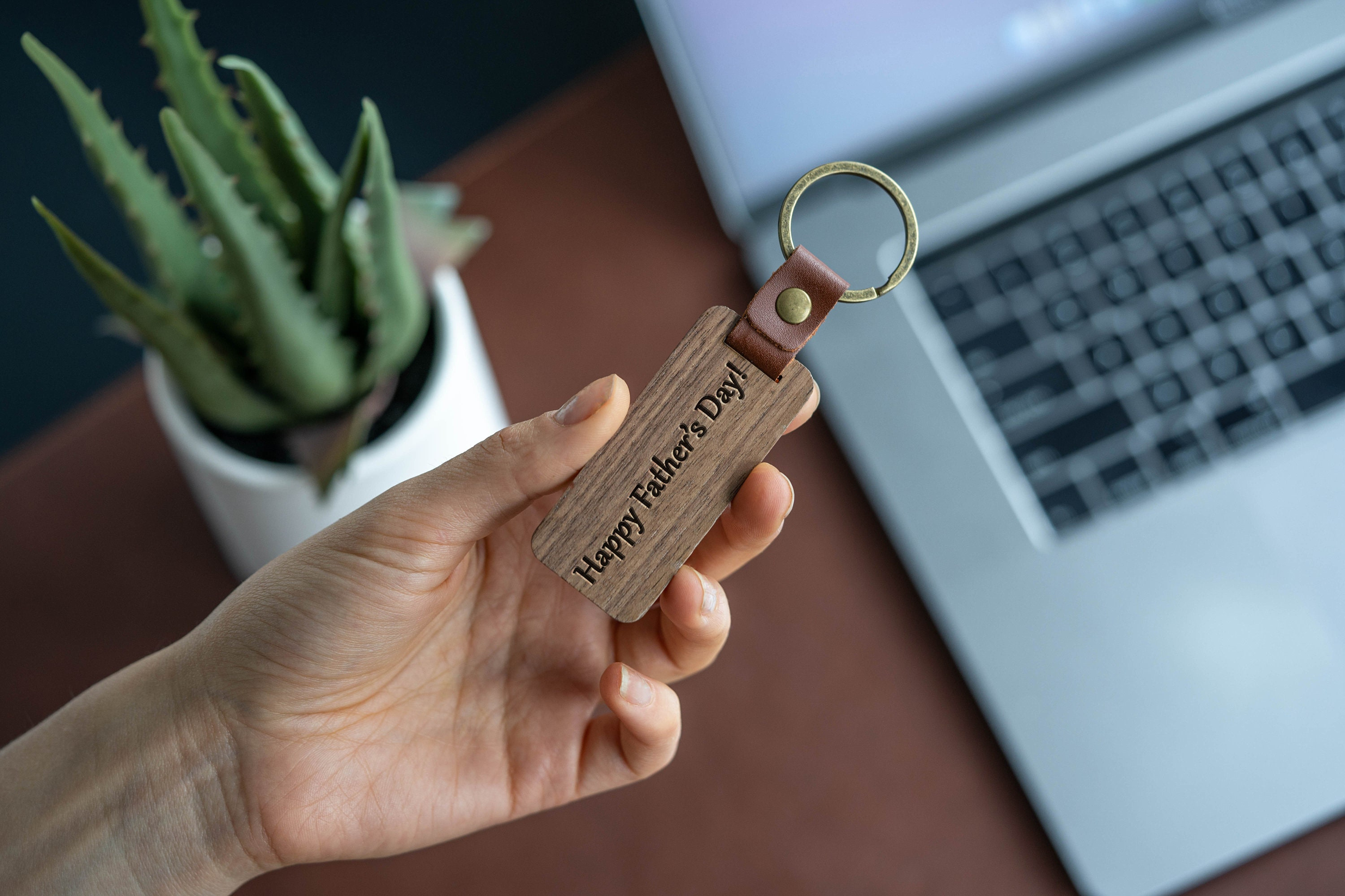 Personalized Stainless Steel & Walnut Wood Keychain - Custom Engraved Anniversary, Wedding, Birthday Gift for Couples, H 4 - MeasureMason Personalized Stainless Steel & Walnut Wood Keychain - Custom Engraved Anniversary, Wedding, Birthday Gift for Couples, H 4