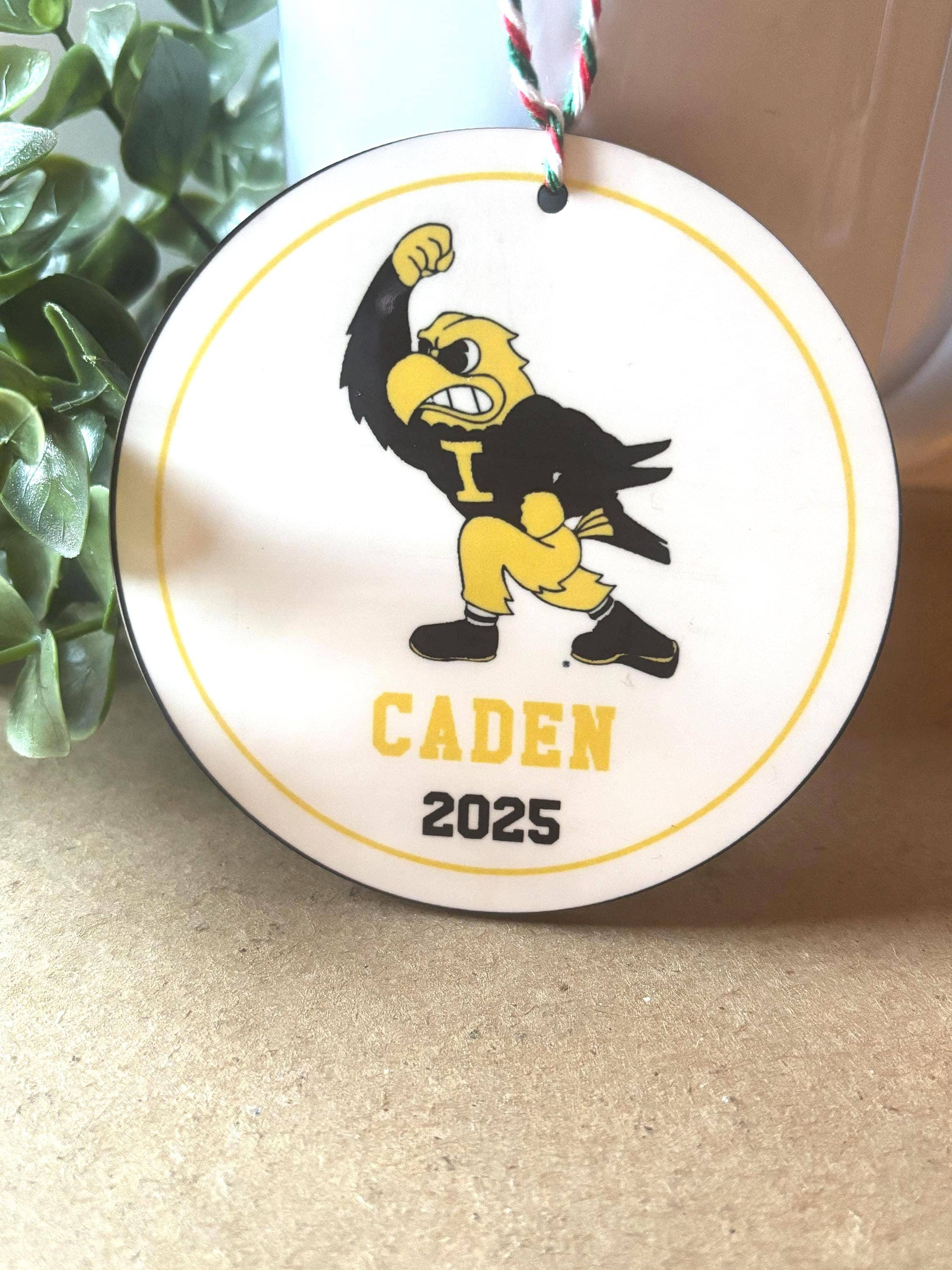 Personalized School Mascot Christmas Ornament - Handmade Keepsake 1 - MeasureMason Personalized School Mascot Christmas Ornament - Handmade Keepsake 1