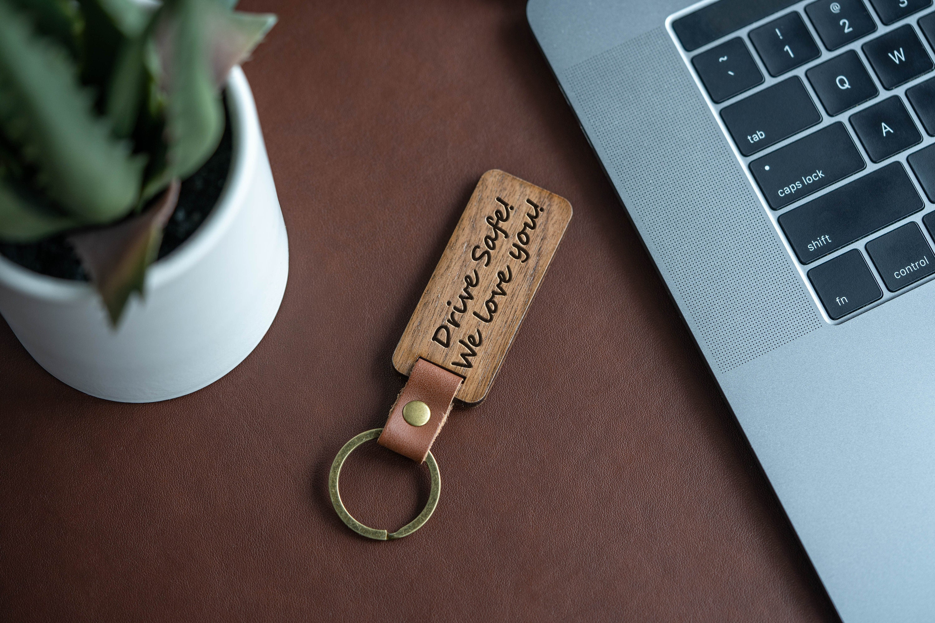 Personalized Stainless Steel & Walnut Wood Keychain - Custom Engraved Anniversary, Wedding, Birthday Gift for Couples, H 3 - MeasureMason Personalized Stainless Steel & Walnut Wood Keychain - Custom Engraved Anniversary, Wedding, Birthday Gift for Couples, H 3