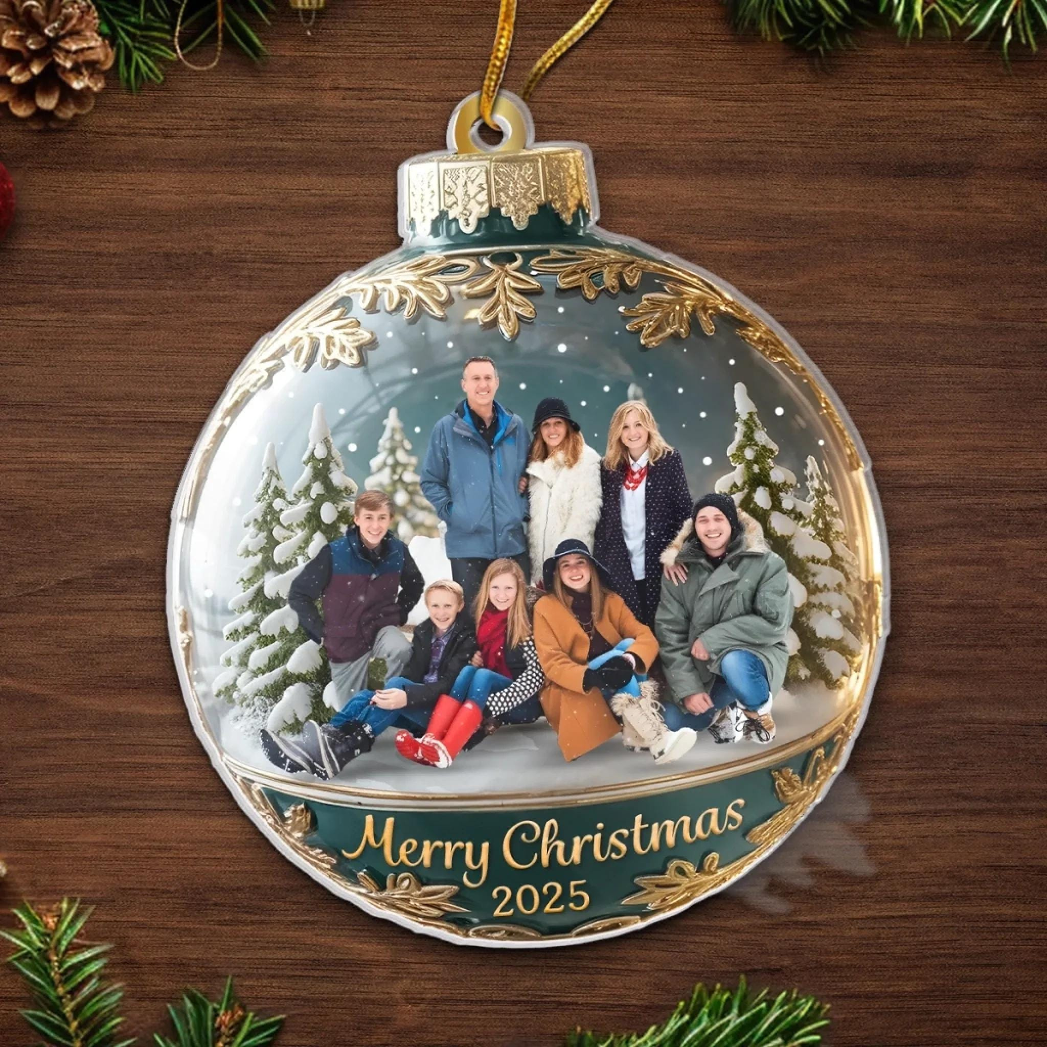 2D Flat Custom Family Photo Ornament, Personalized Christmas Keepsake 2025, Large Family Holiday Decoration Gift 2 - MeasureMason 2D Flat Custom Family Photo Ornament, Personalized Christmas Keepsake 2025, Large Family Holiday Decoration Gift 2