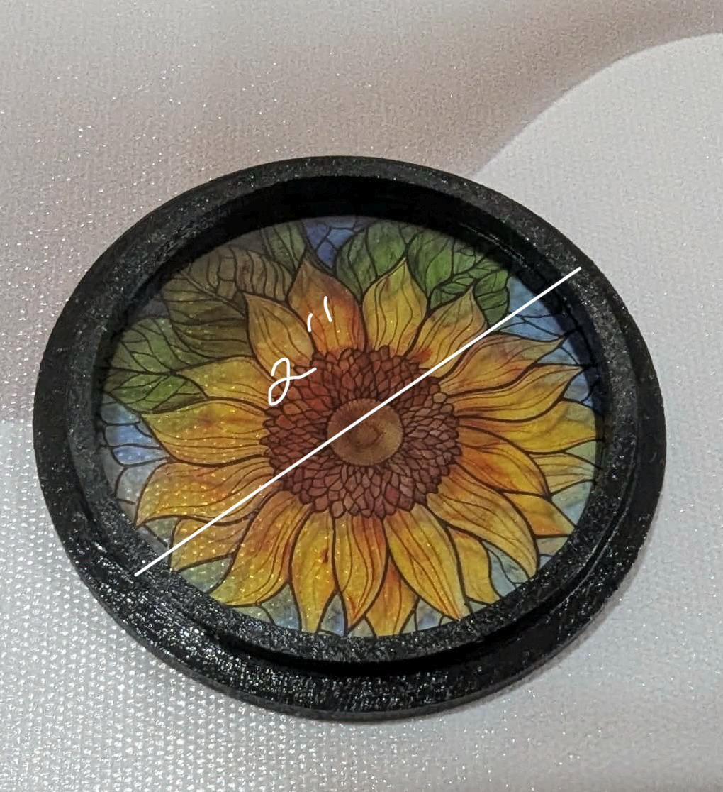 1:12 Miniature Stained Glass Round Window, 2 Inch Dollhouse Window 3 - MeasureMason 1:12 Miniature Stained Glass Round Window, 2 Inch Dollhouse Window 3