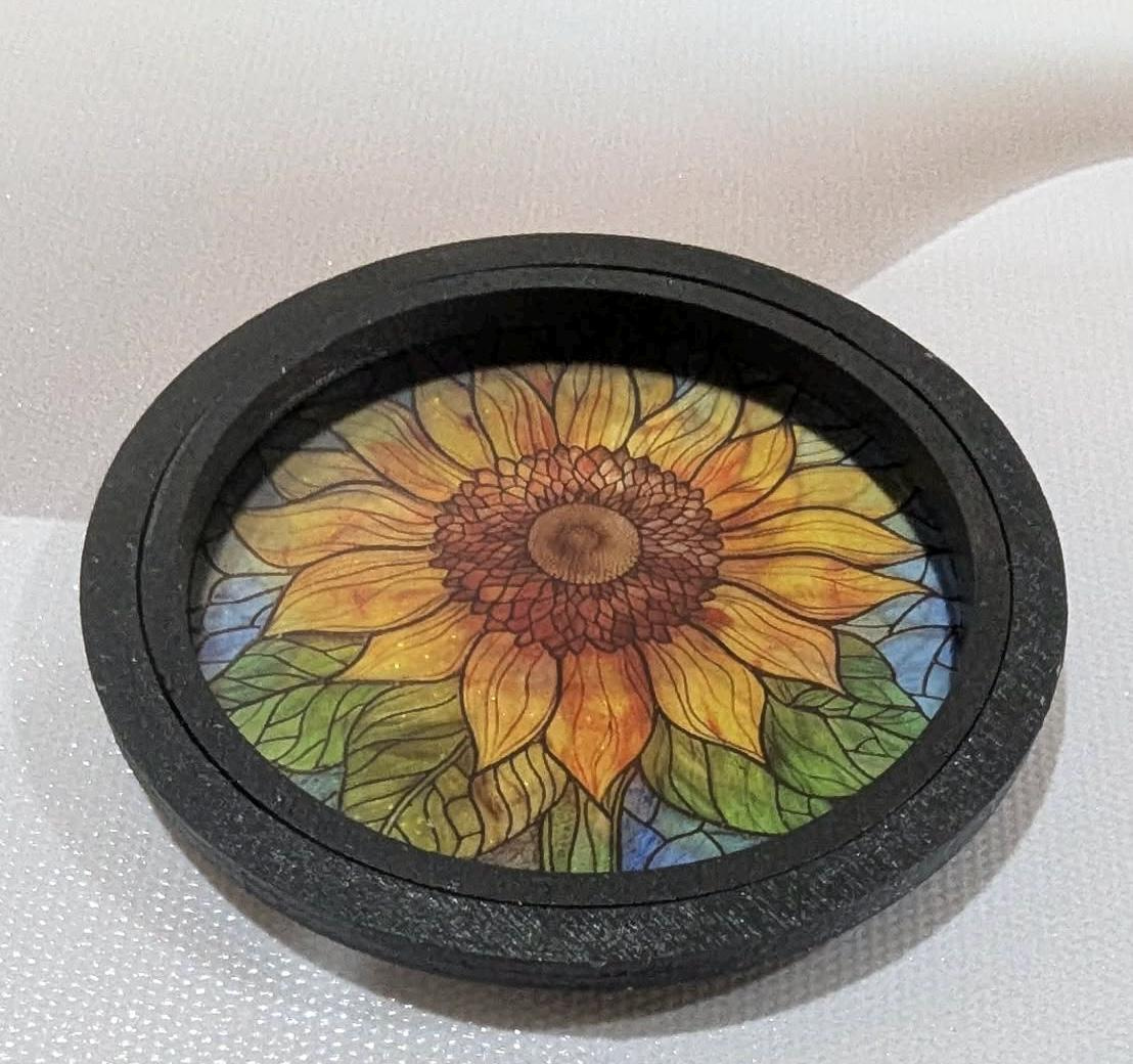 1:12 Miniature Stained Glass Round Window, 2 Inch Dollhouse Window 4 - MeasureMason 1:12 Miniature Stained Glass Round Window, 2 Inch Dollhouse Window 4