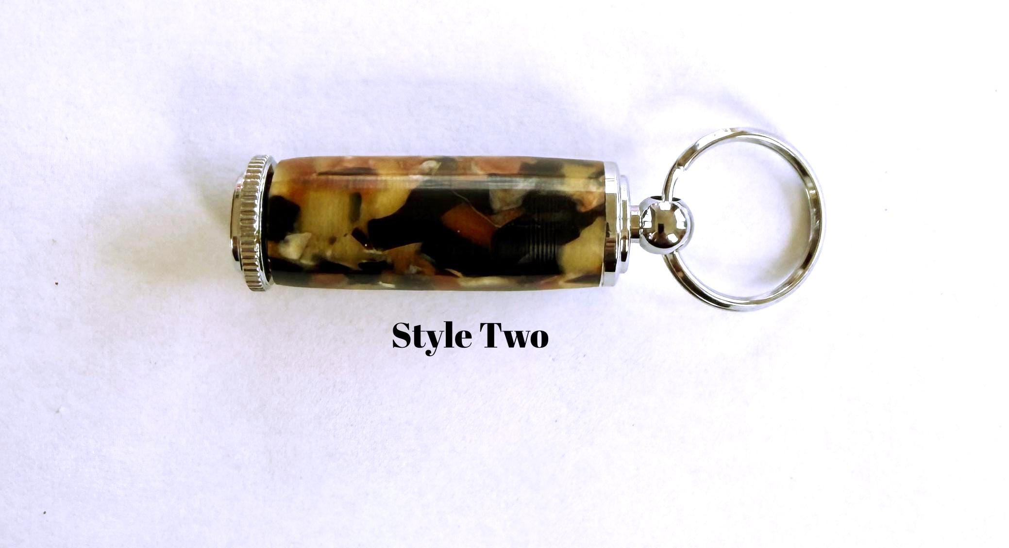 Handcrafted Wood-Turned Pill Holder Keychain with Hidden Storage Compartment 4 - MeasureMason Handcrafted Wood-Turned Pill Holder Keychain with Hidden Storage Compartment 4
