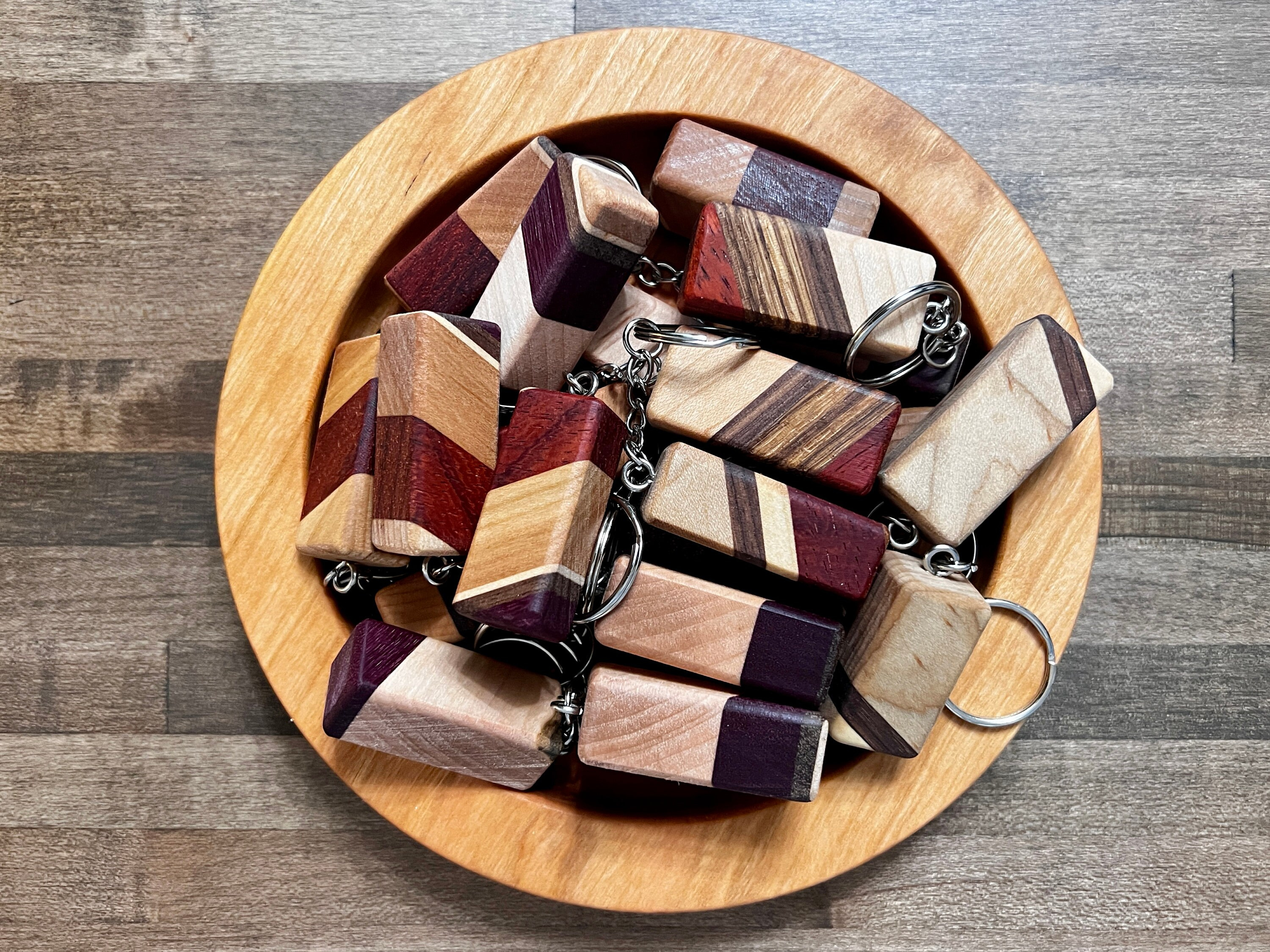 Hardwood Patterned Keychain Hardwood Patterned Keychain