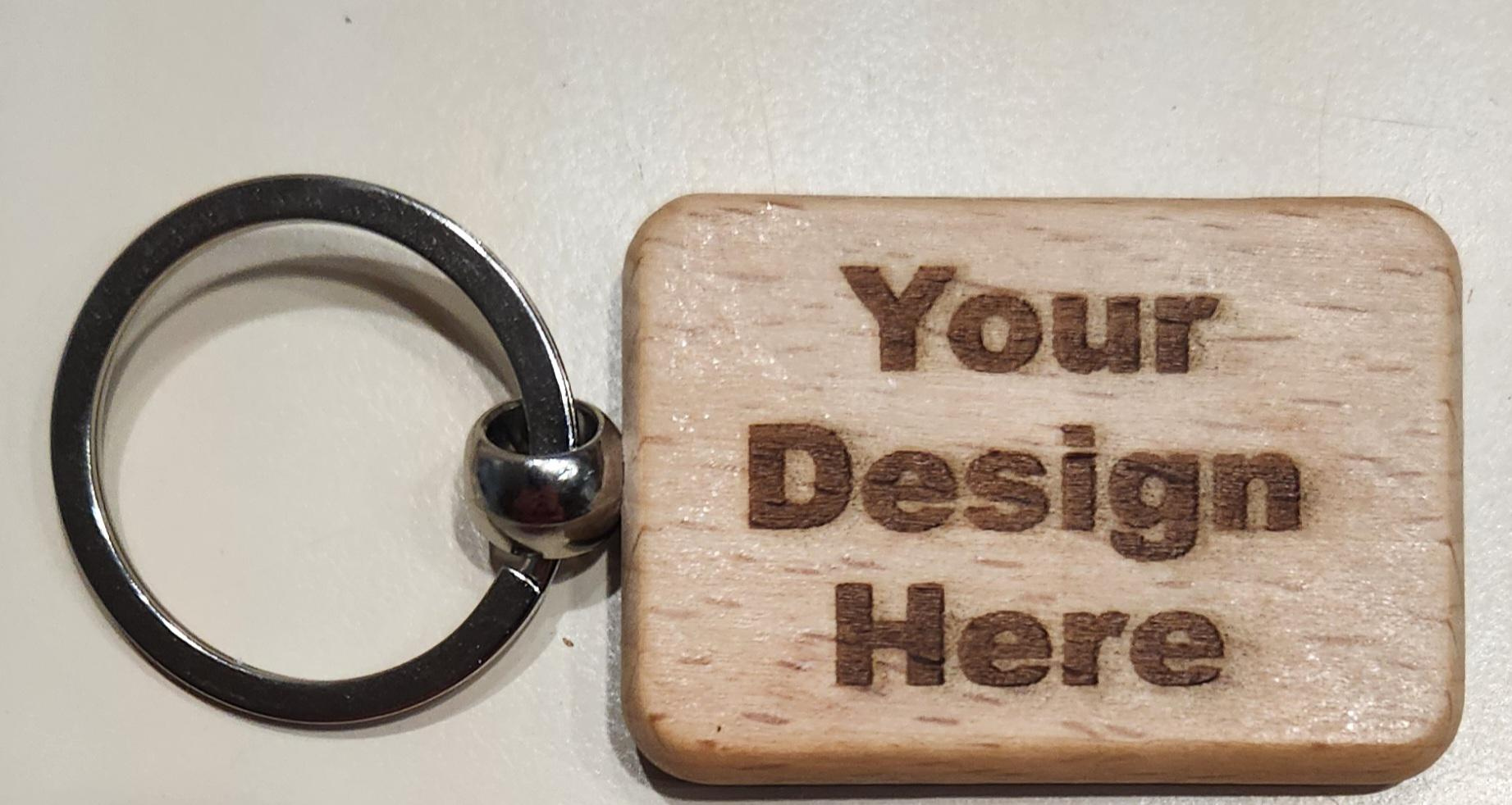 Personalized Wooden Keychain - Custom Engraved Text, Logo, or Picture - Wedding Favor Gift 4 - MeasureMason Personalized Wooden Keychain - Custom Engraved Text, Logo, or Picture - Wedding Favor Gift 4