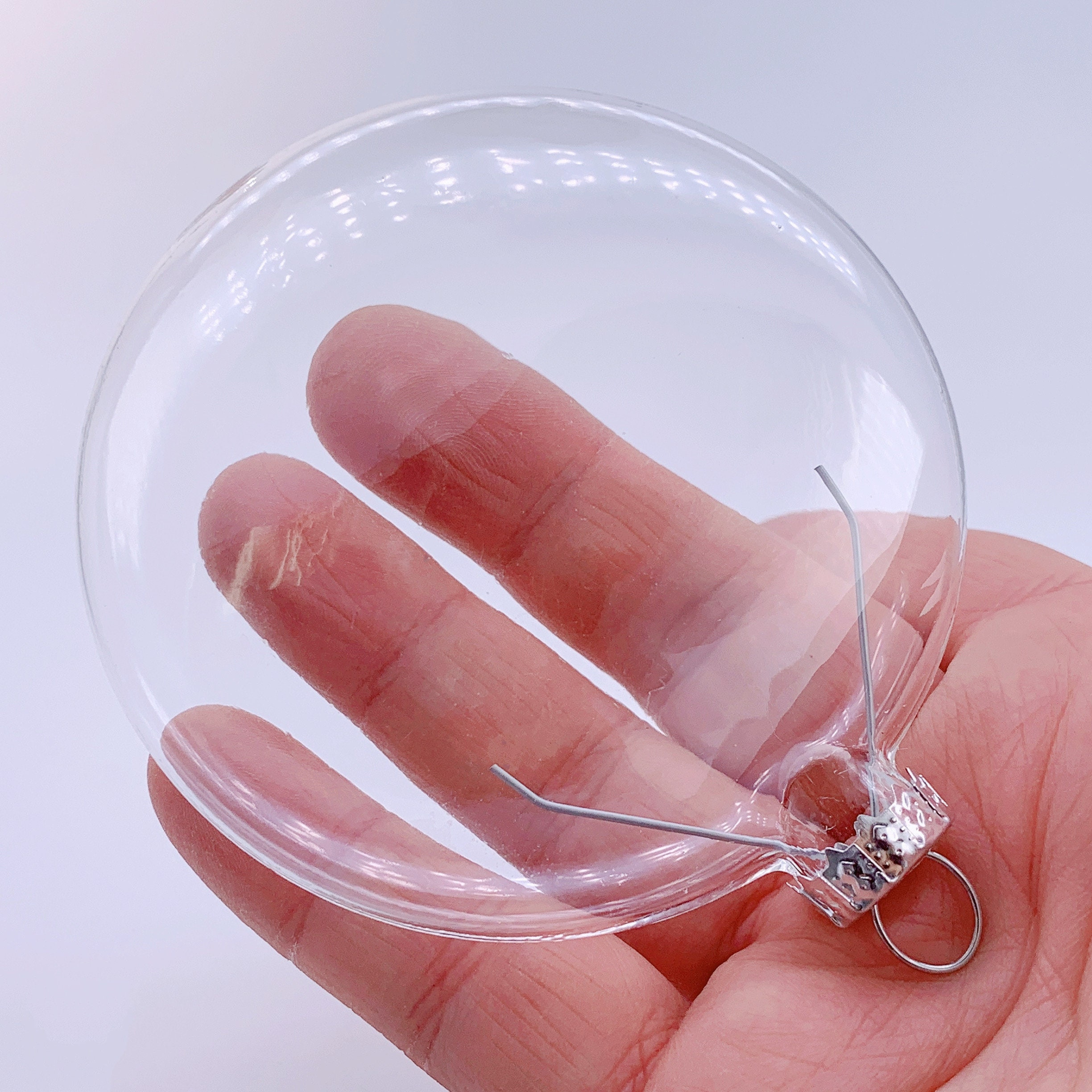 100pcs Glass Skinny Flat Disc Christmas Ball Ornaments - 80mm DIY Paintable Fillable 3 - MeasureMason 100pcs Glass Skinny Flat Disc Christmas Ball Ornaments - 80mm DIY Paintable Fillable 3