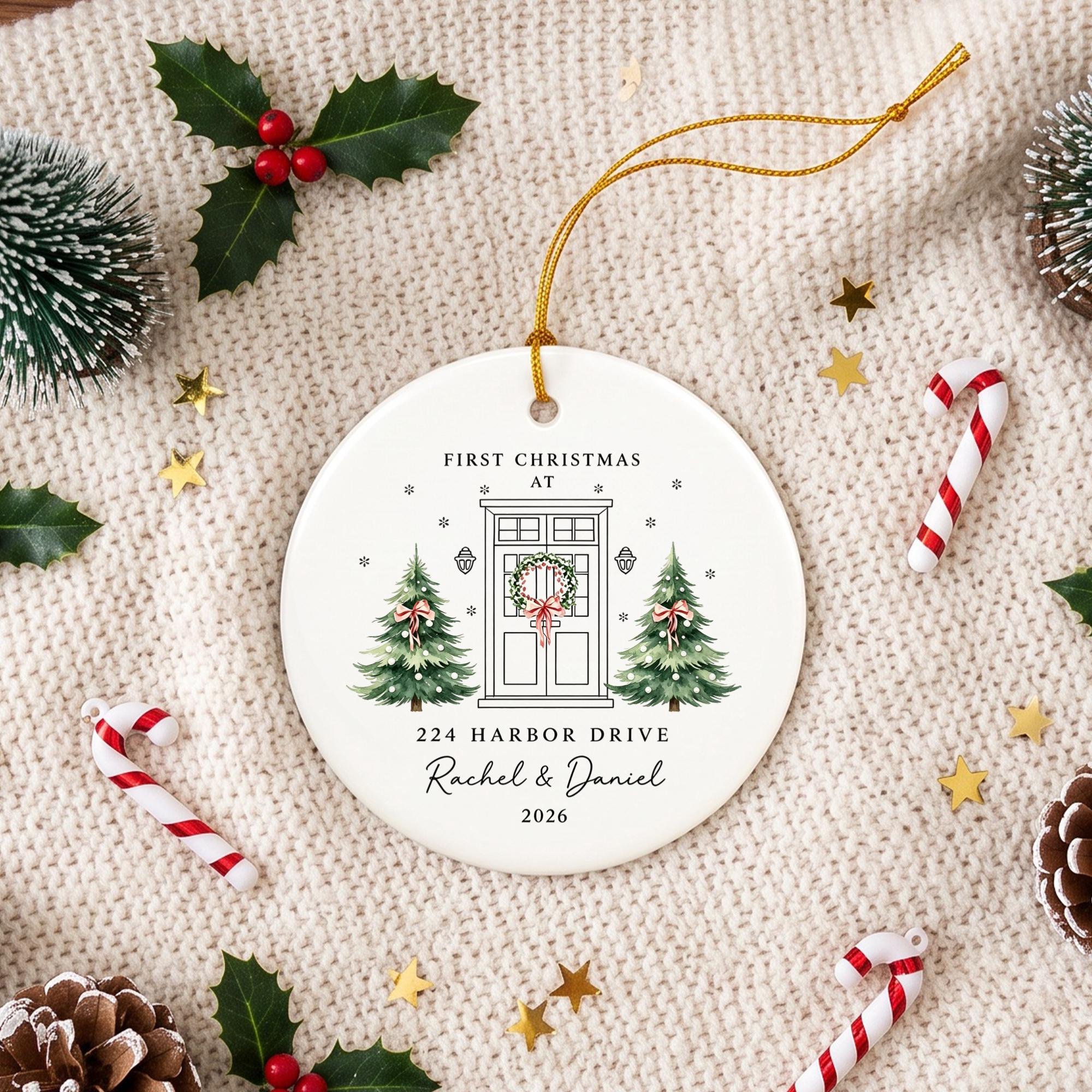 First Christmas in Our New Home 2026 Ornament, Personalized Heart Ceramic Keepsake Couple Gift 3 - MeasureMason First Christmas in Our New Home 2026 Ornament, Personalized Heart Ceramic Keepsake Couple Gift 3